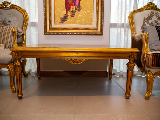 Antique 19th Century Style French Gold Coffee Table