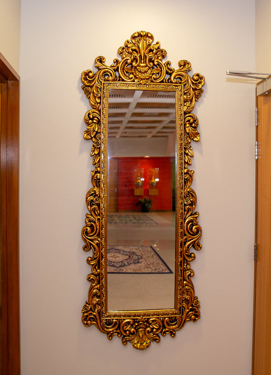 Ornate Gold Carved Full-Length Mirror