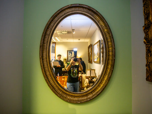 Ornate Oval Gilded Wall Mirror