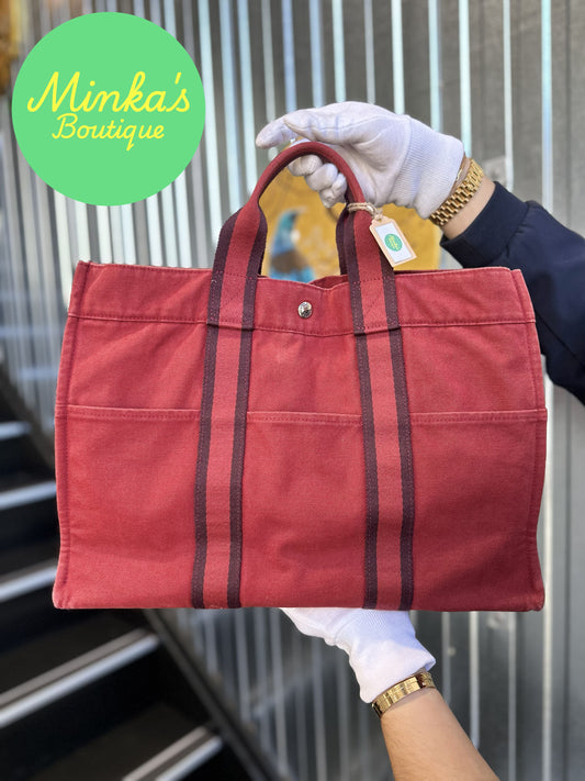 Hermès Red Foure Tout Tote