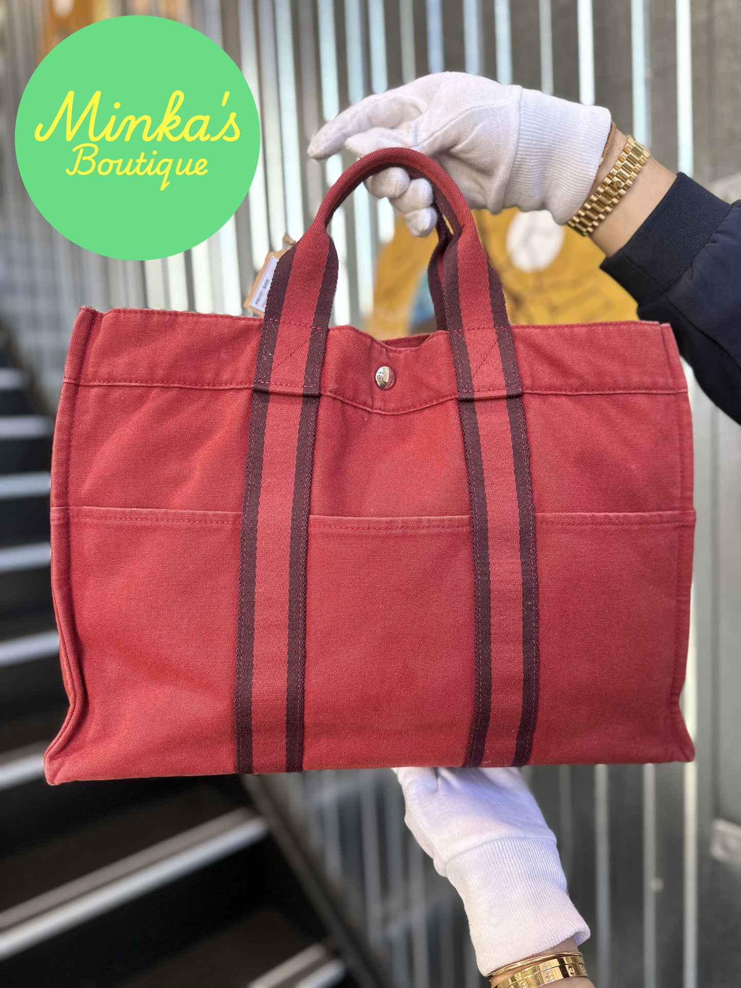 Hermès Red Foure Tout Tote