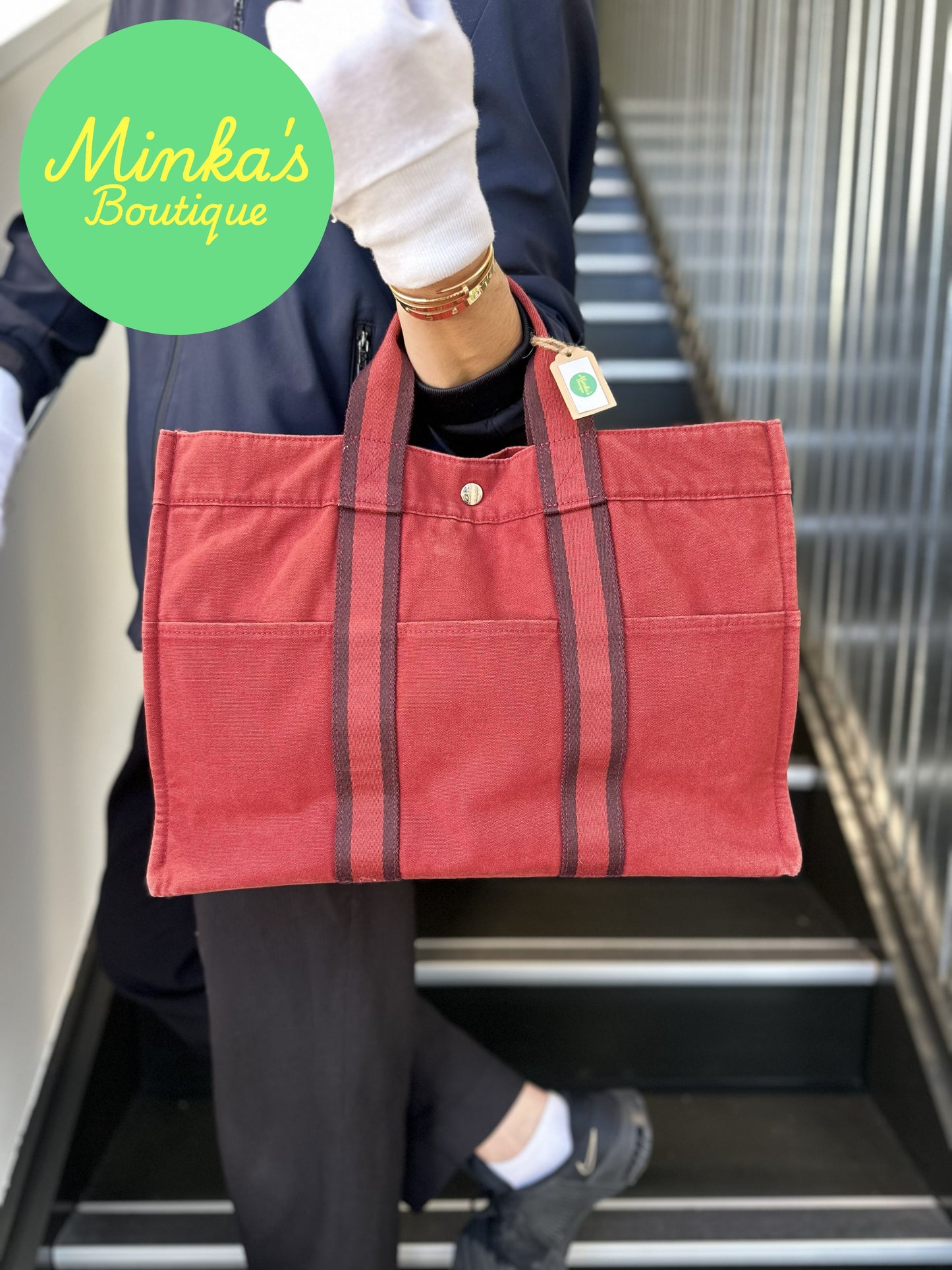 Hermès Red Foure Tout Tote