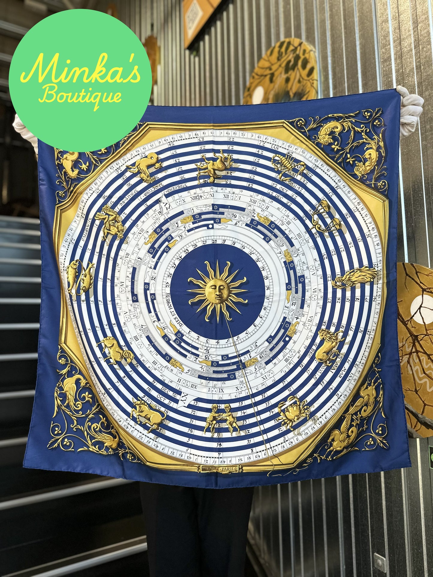 Hermès Astrologie – Dies et Hore 90cm Silk Scarf