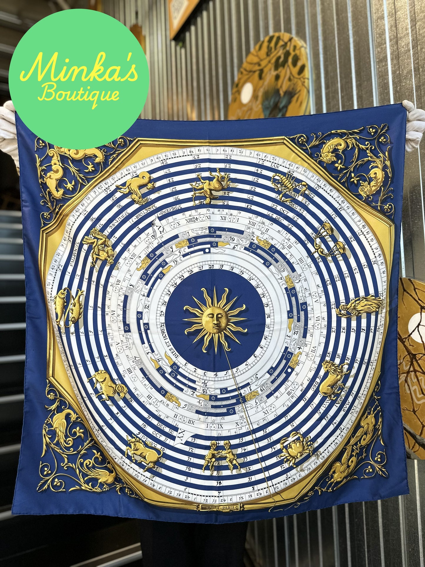 Hermès Astrologie – Dies et Hore 90cm Silk Scarf
