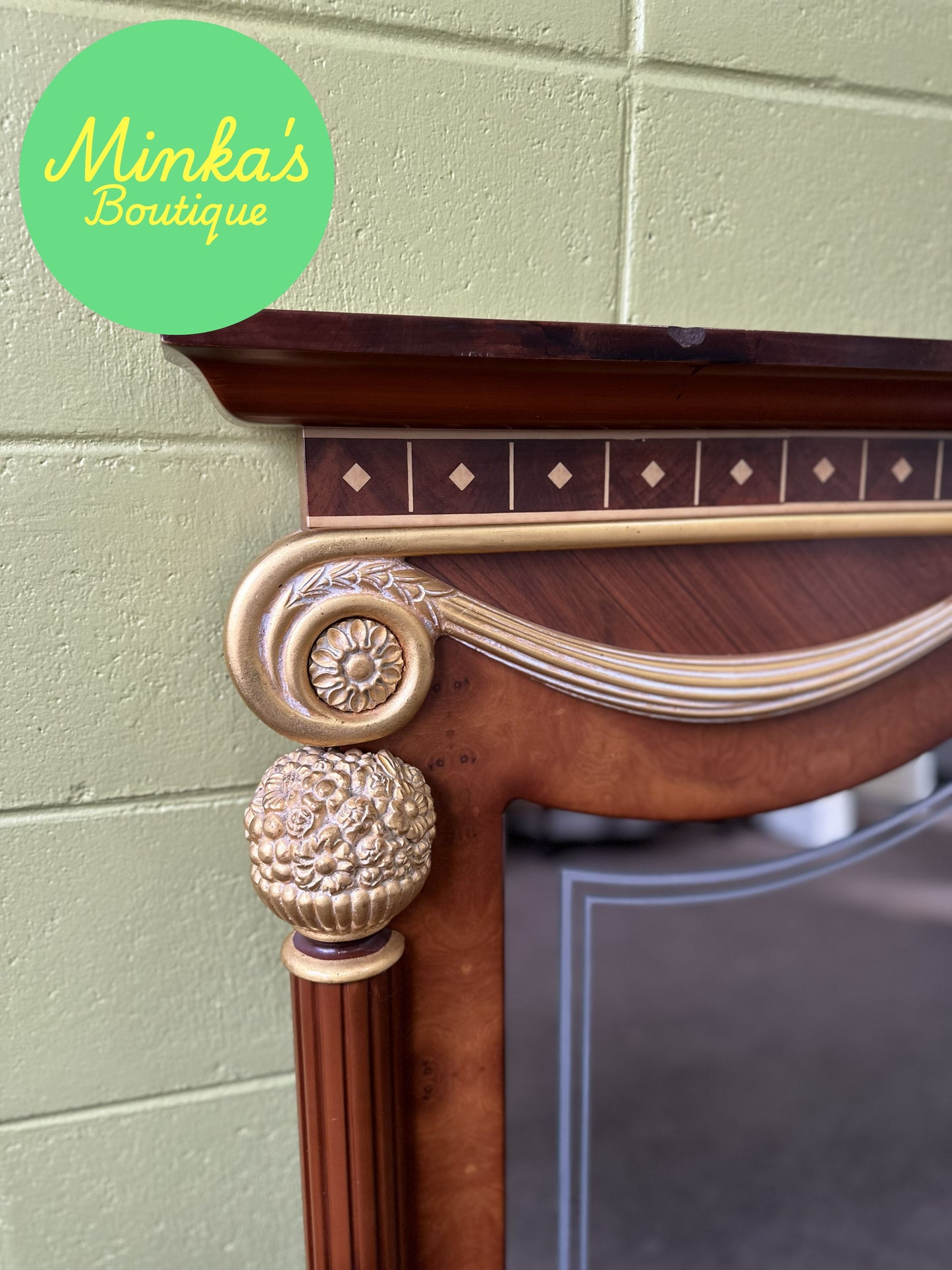 Large Neoclassical Style Overmantel Mirror