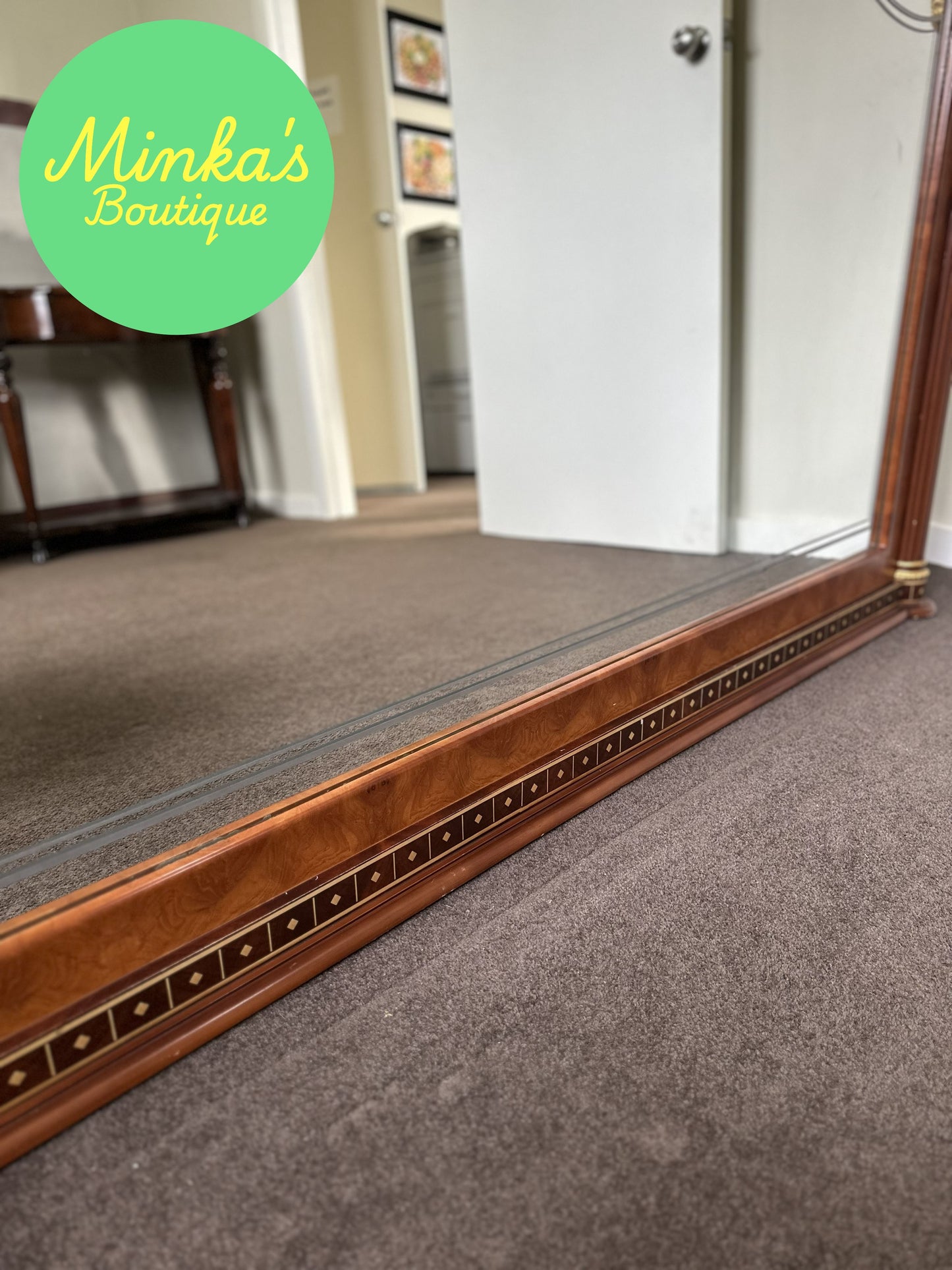 Large Neoclassical Style Overmantel Mirror