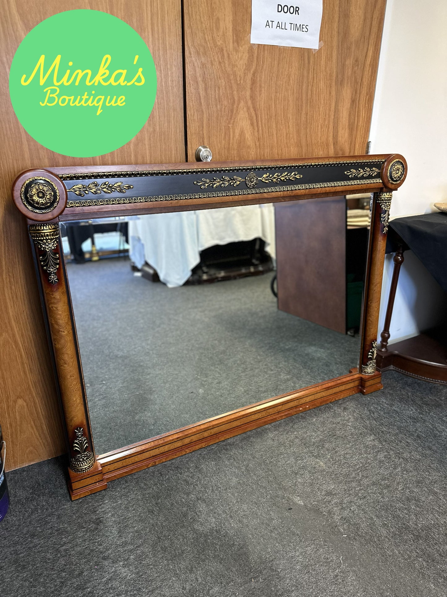 Empire Style Overmantel Mirror
