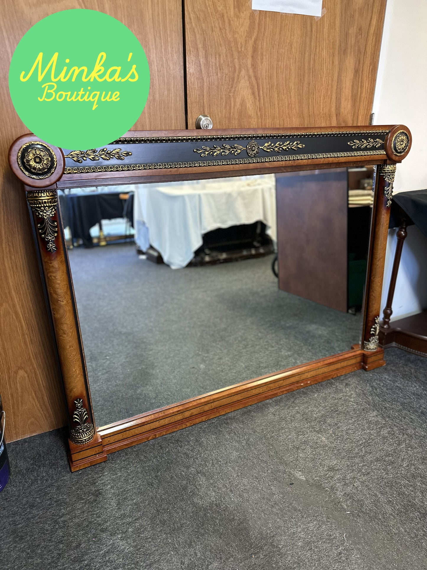 Empire Style Overmantel Mirror