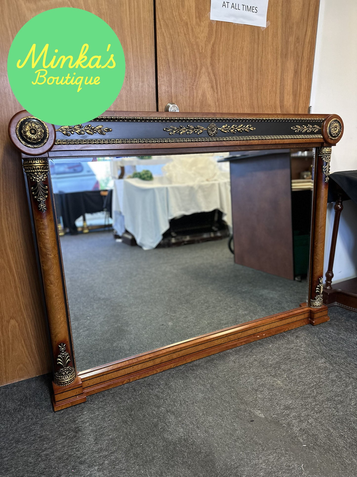 Empire Style Overmantel Mirror