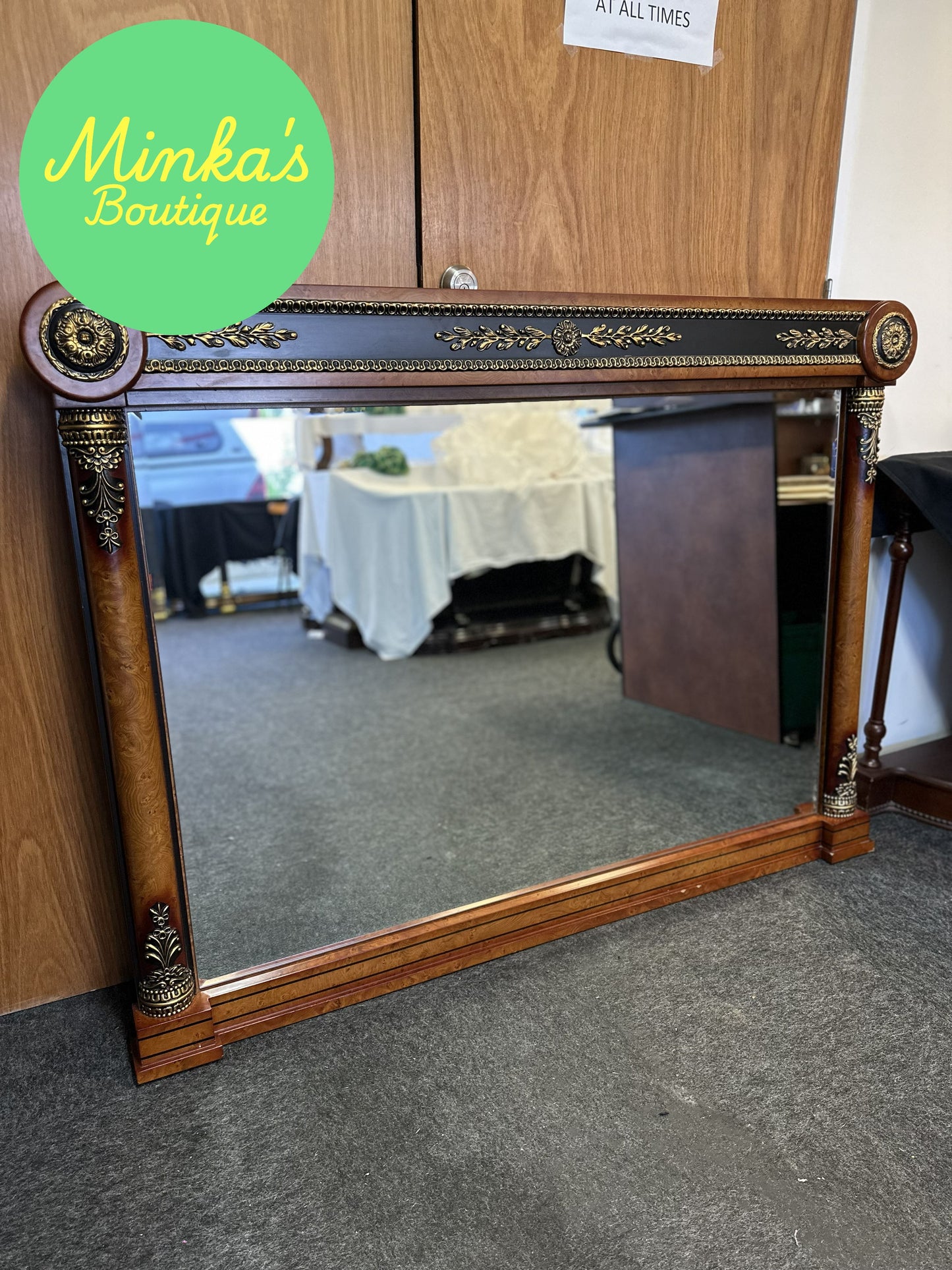 Empire Style Overmantel Mirror