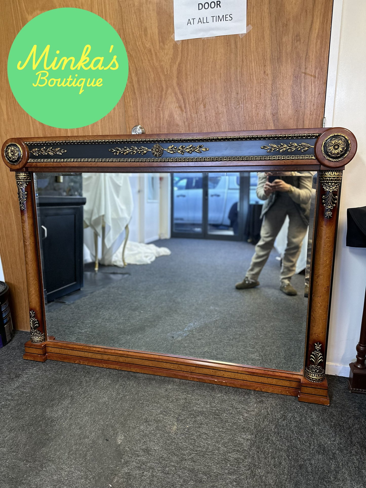 Empire Style Overmantel Mirror