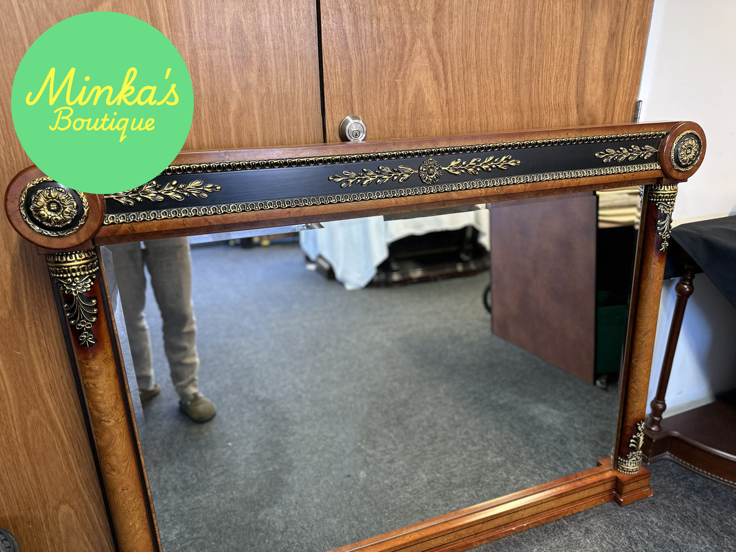 Empire Style Overmantel Mirror