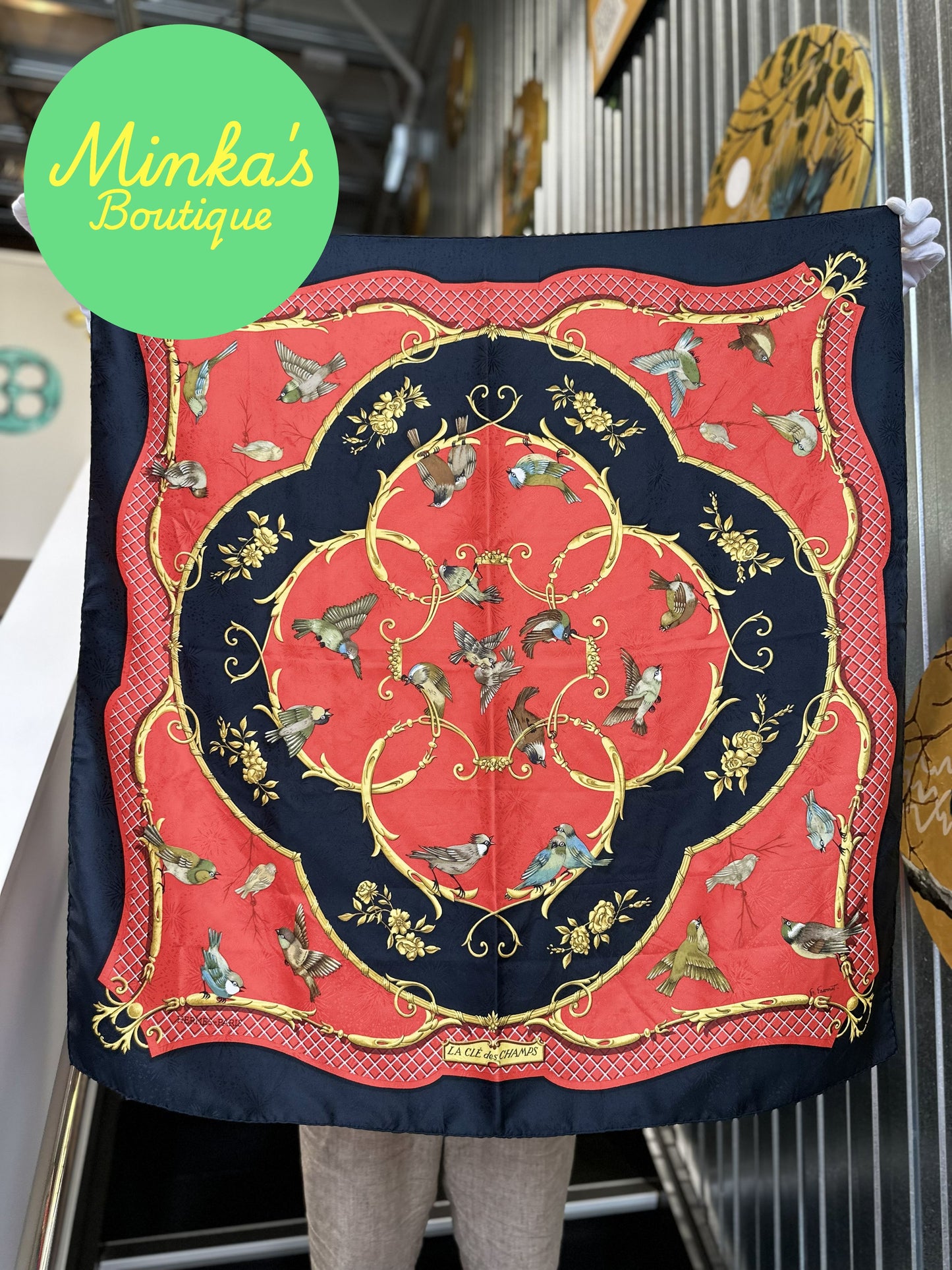 Hermès La Clé des Champs 90cm Silk Scarf