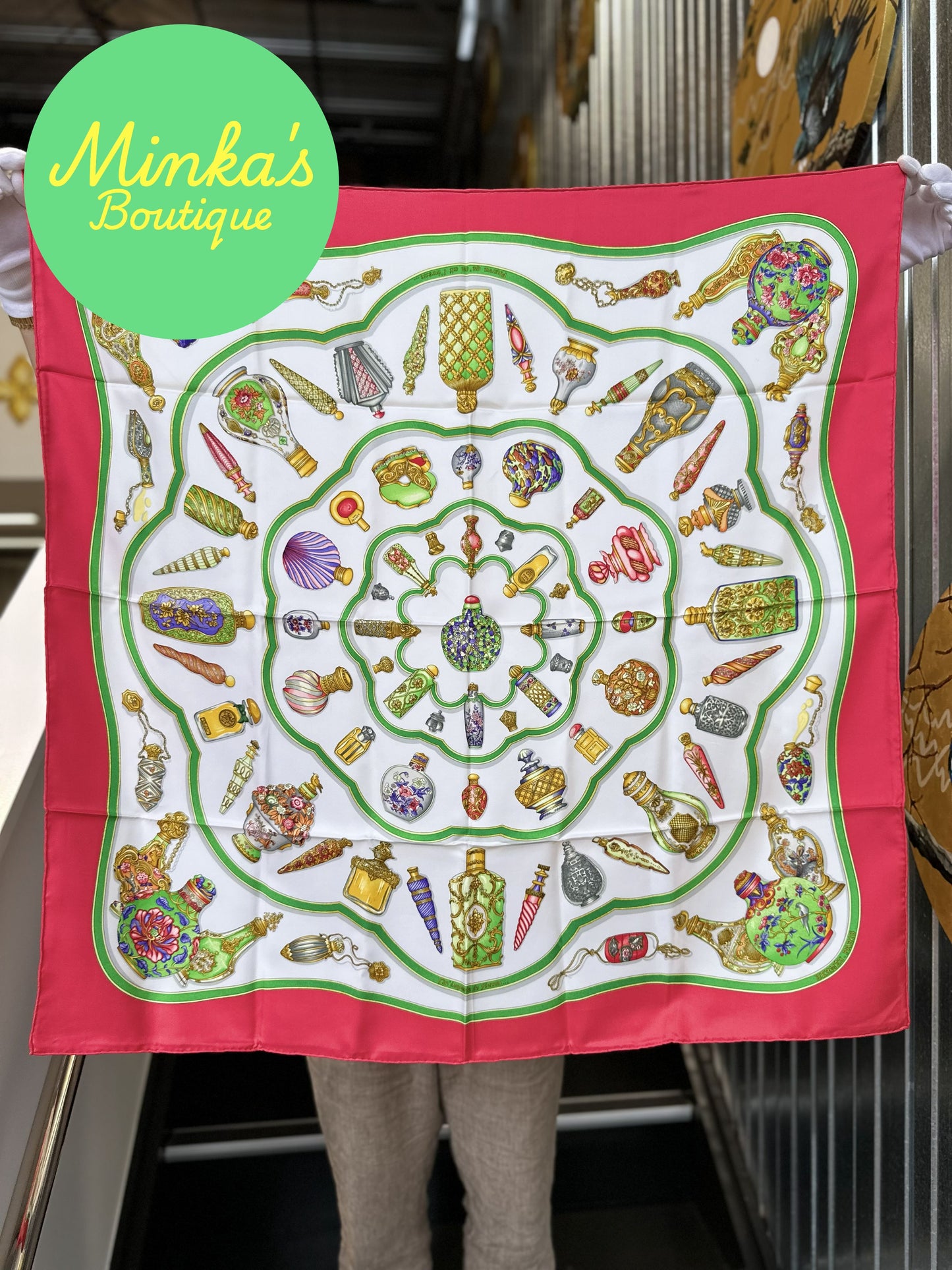 Hermès Qu'importe Le Flacon 90cm Silk Scarf