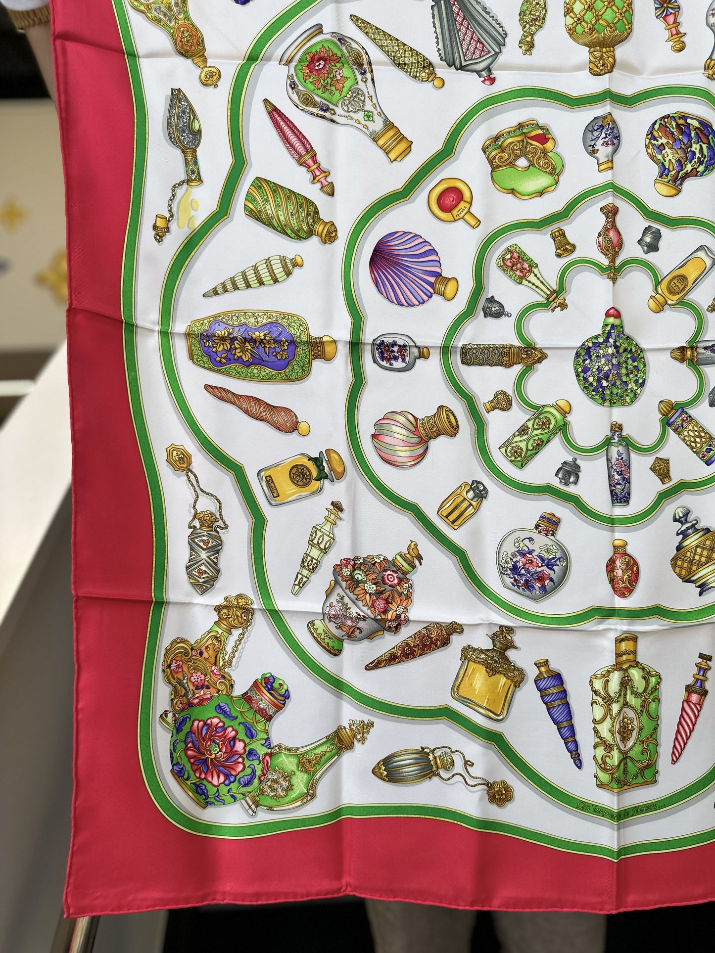 Hermès Qu'importe Le Flacon 90cm Silk Scarf
