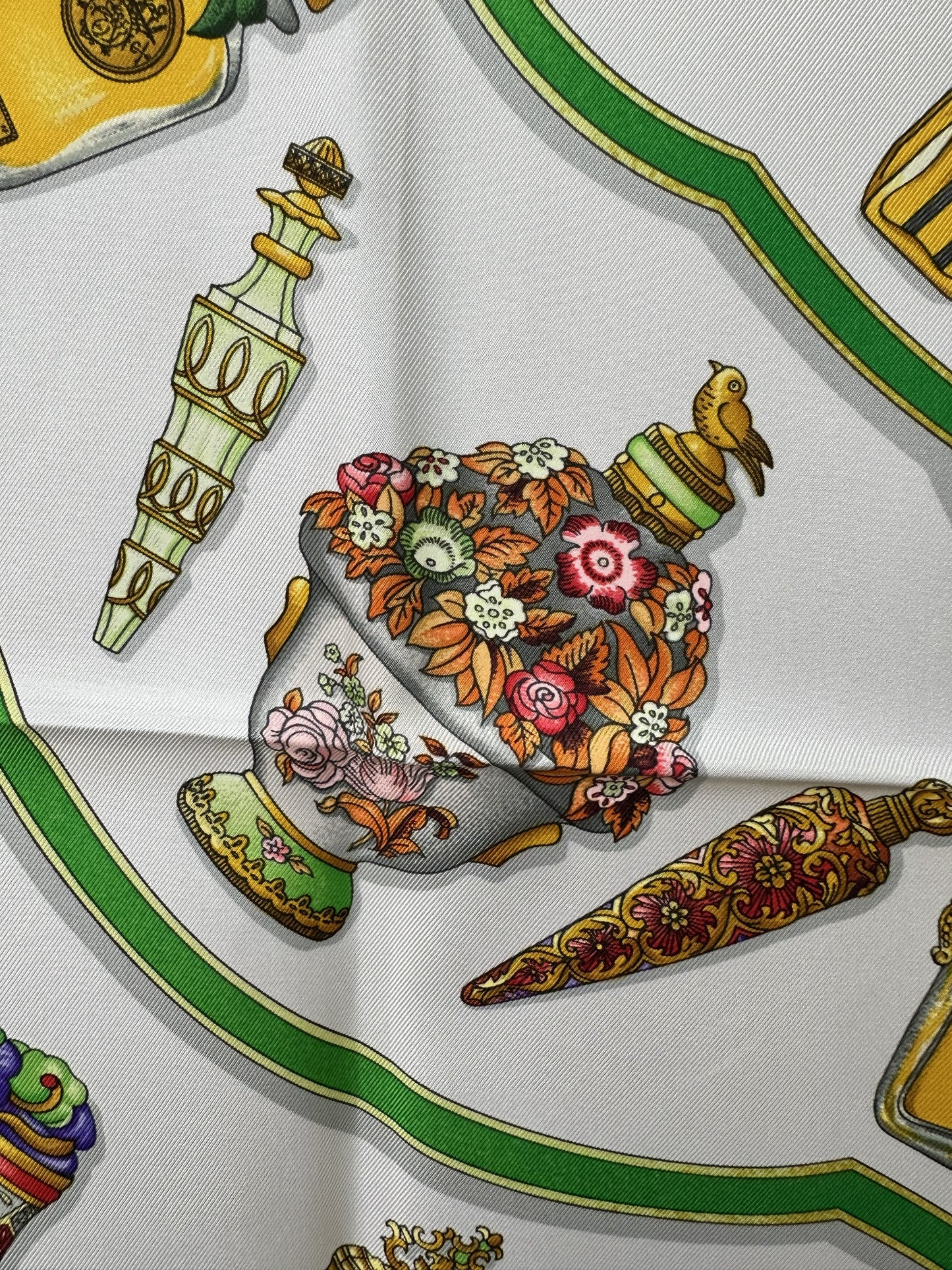 Hermès Qu'importe Le Flacon 90cm Silk Scarf