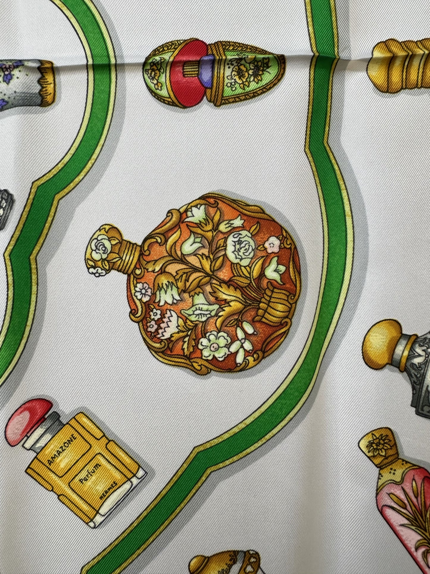 Hermès Qu'importe Le Flacon 90cm Silk Scarf