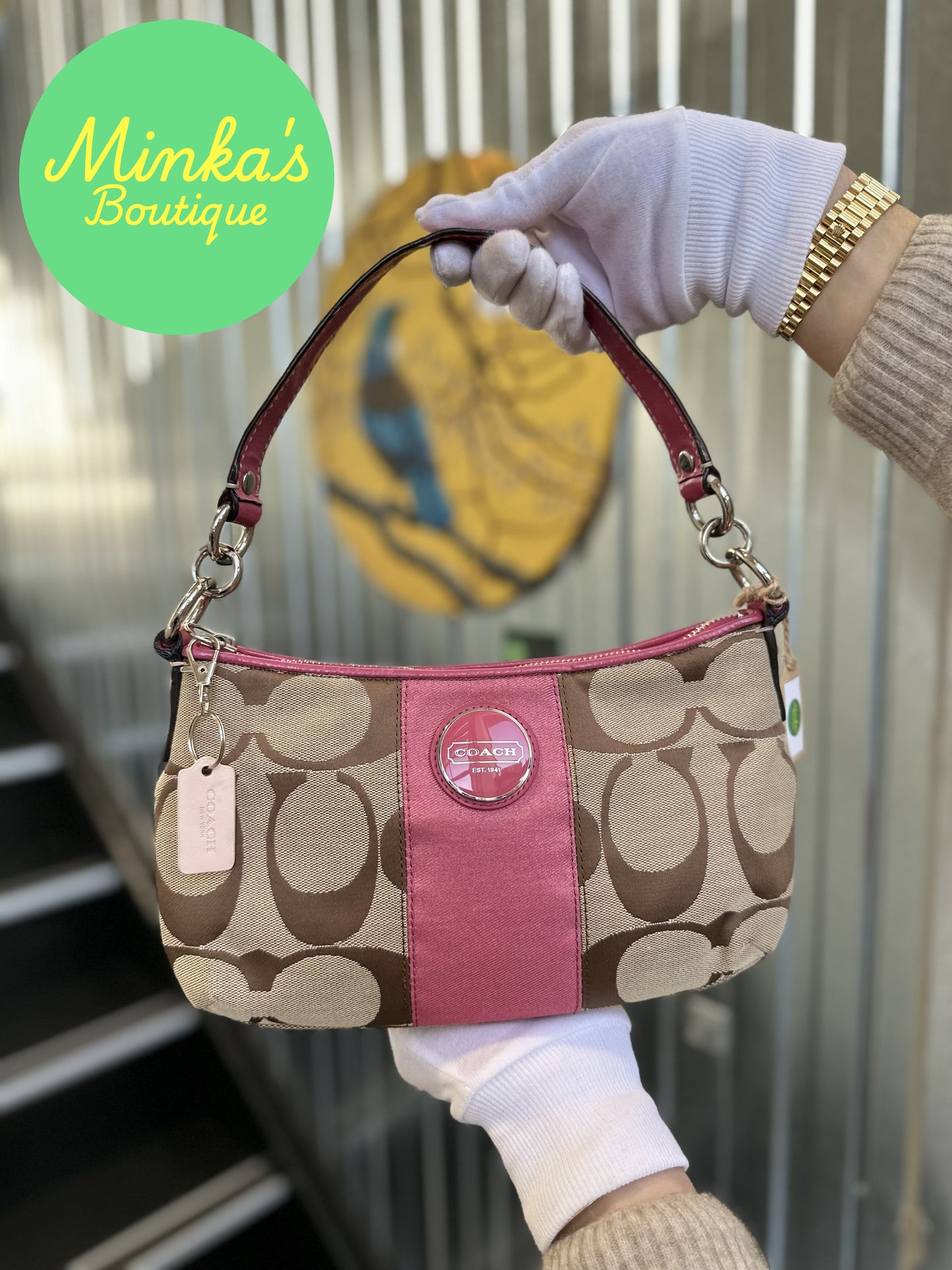 Coach Signature Stripe Demi
