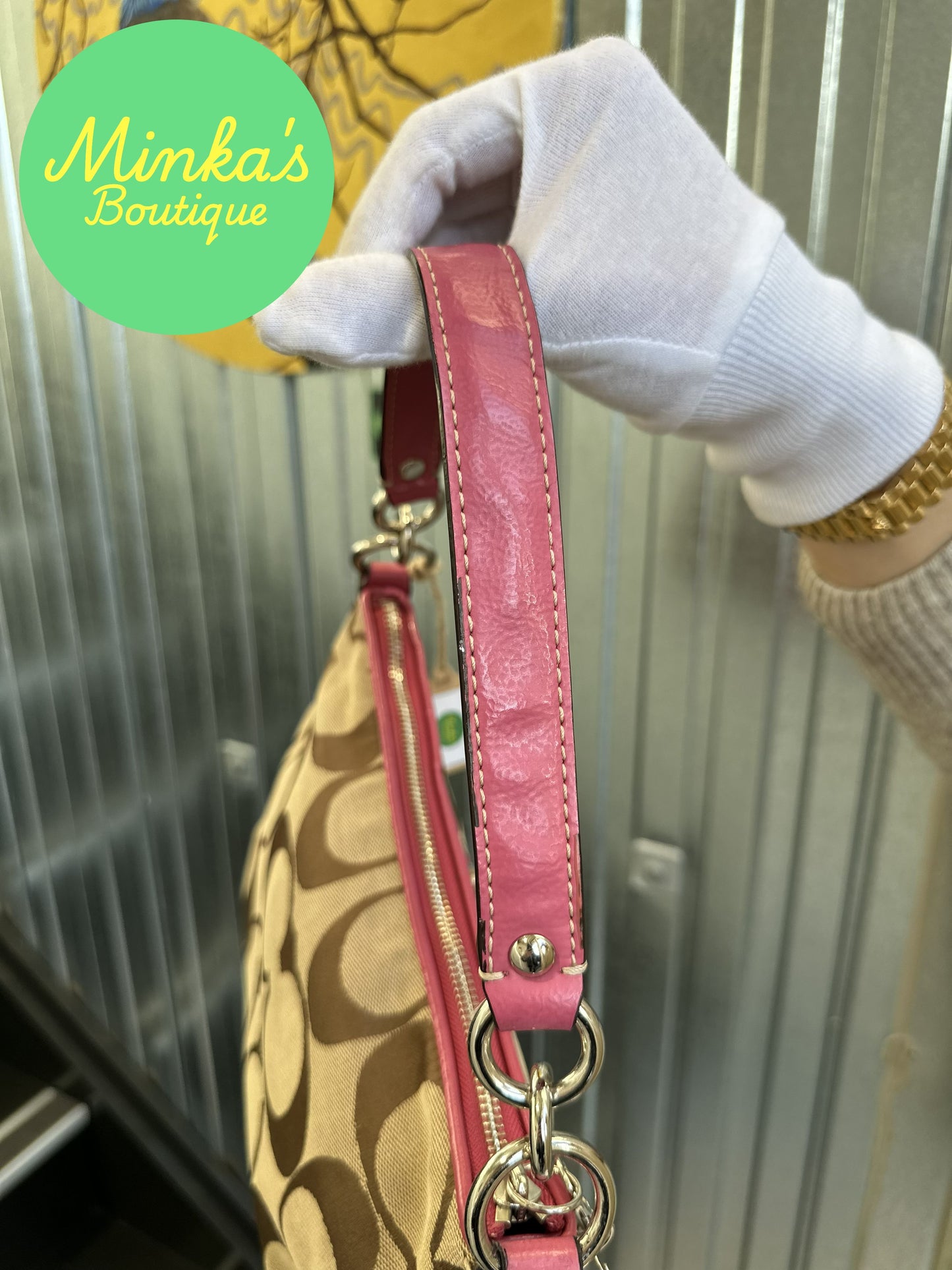 Coach Signature Stripe Demi