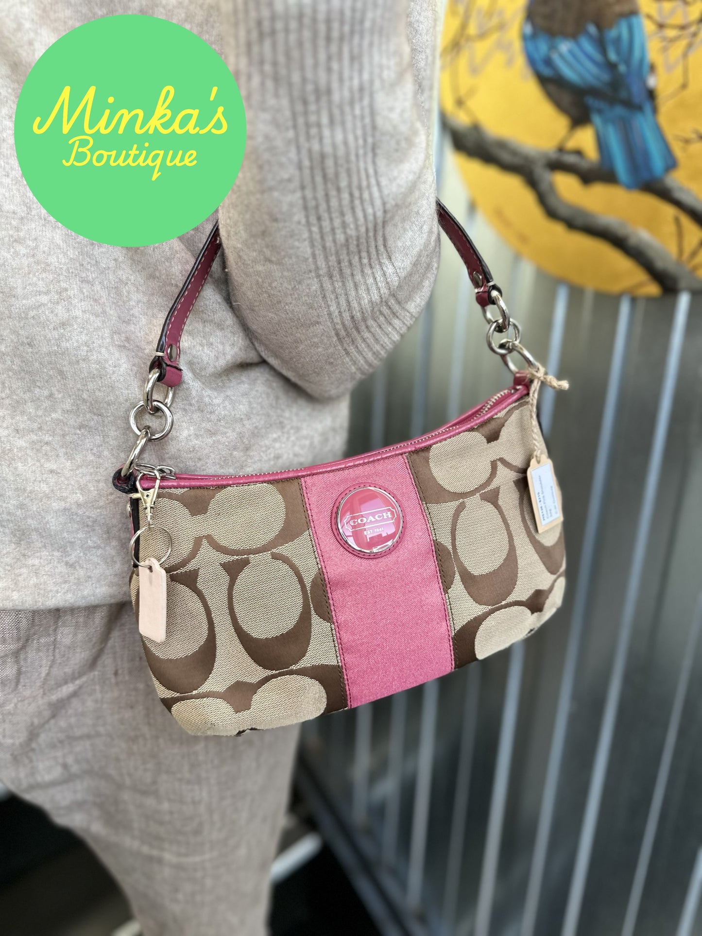 Coach Signature Stripe Demi