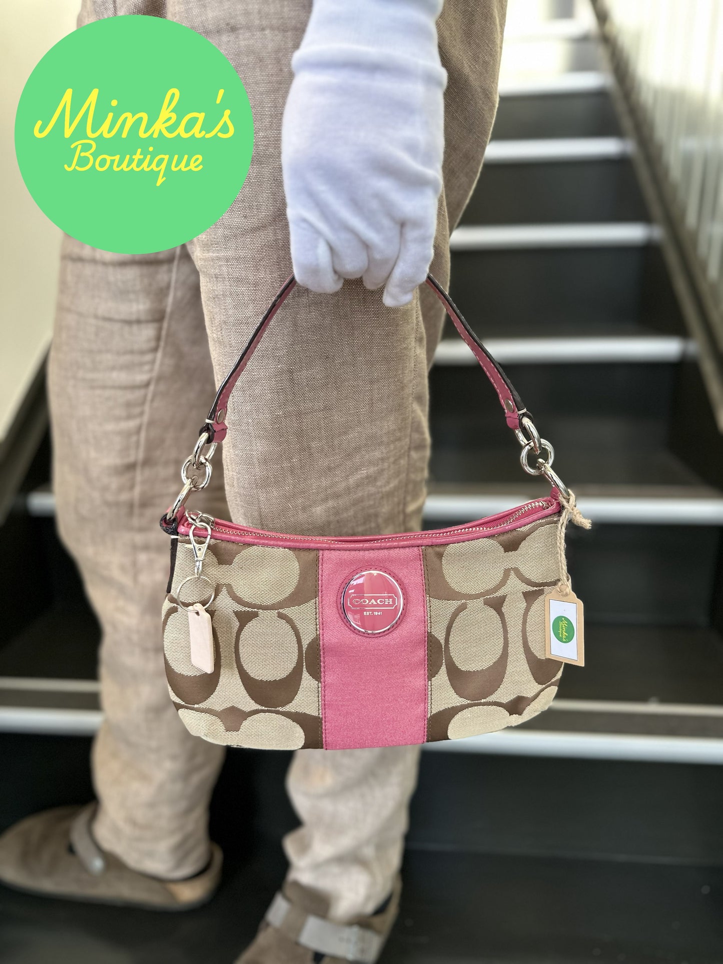 Coach Signature Stripe Demi