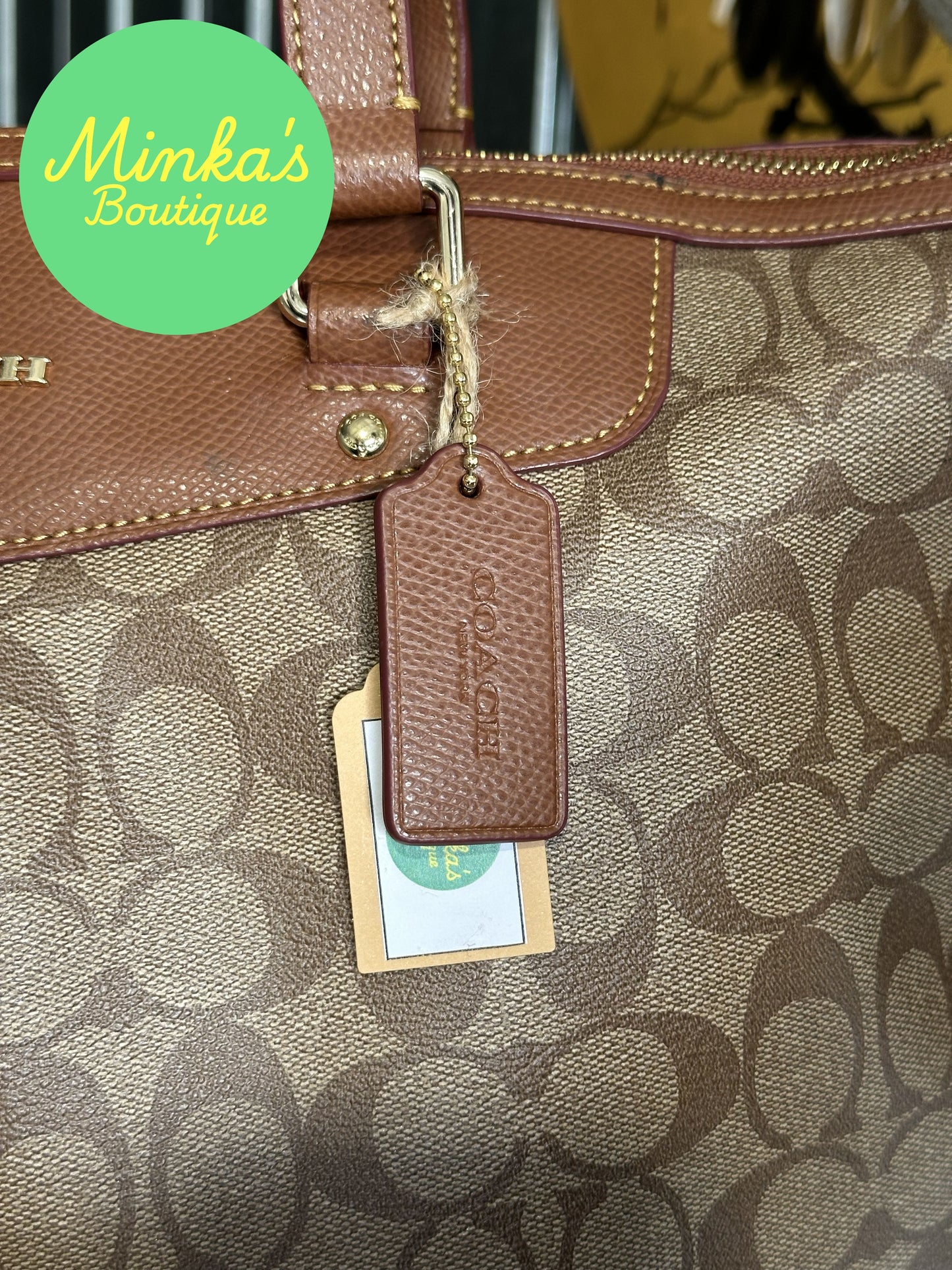 Coach Signature Pleated Tote