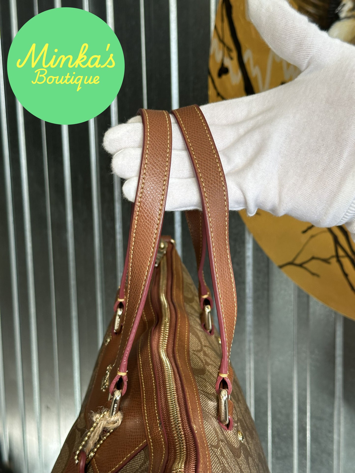 Coach Signature Pleated Tote