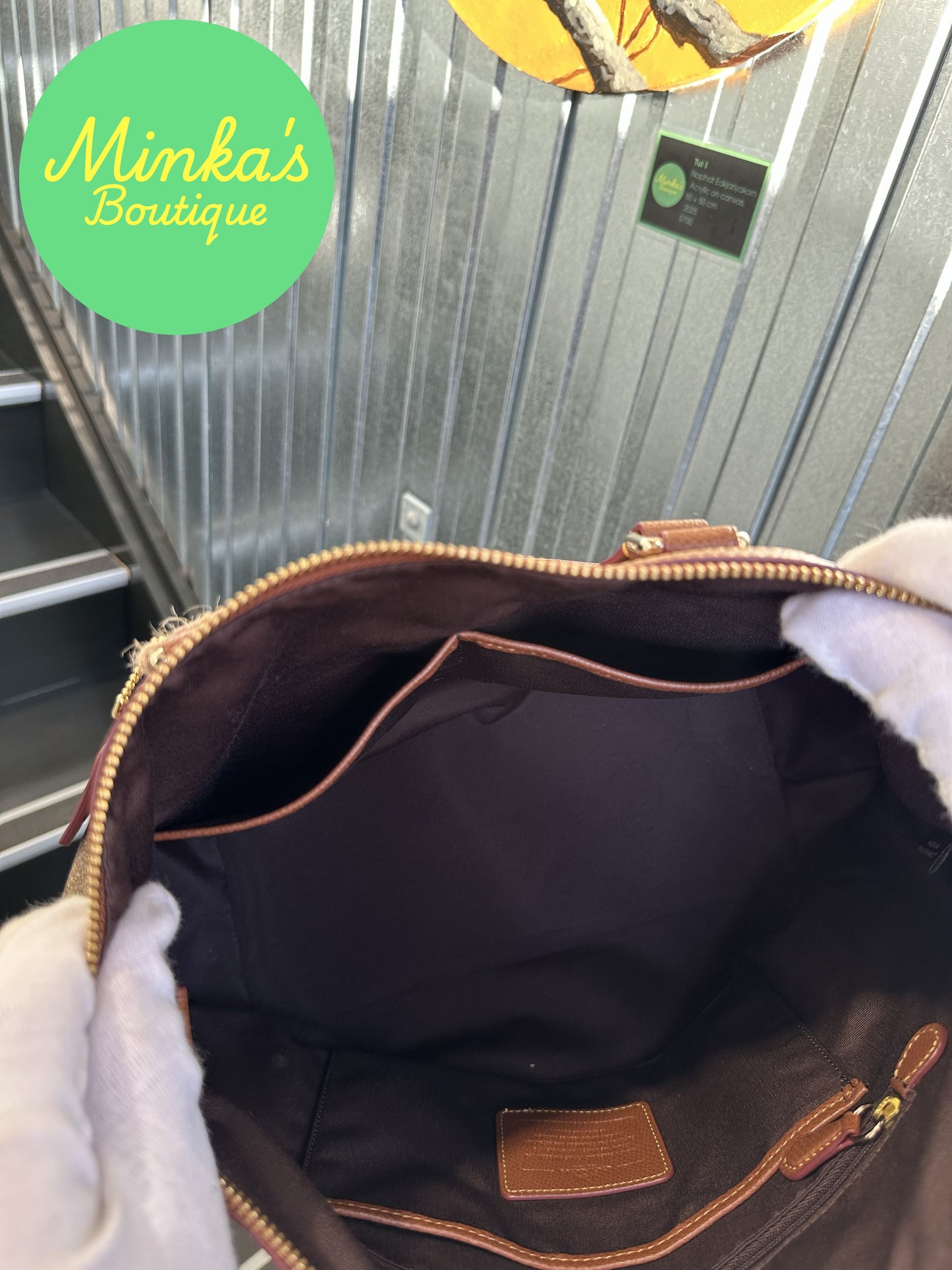 Coach Signature Pleated Tote