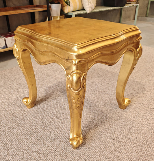 Elegant French Provincial Gold End Table