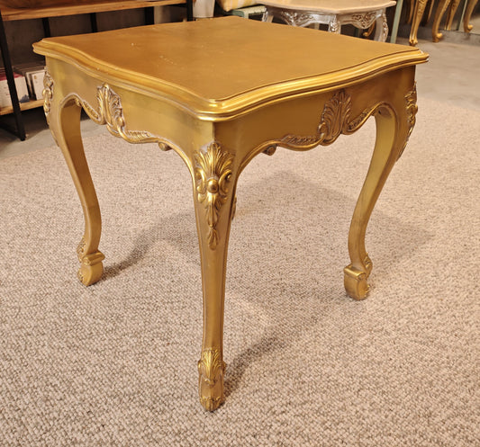Elegant French Provincial Gold Side Table