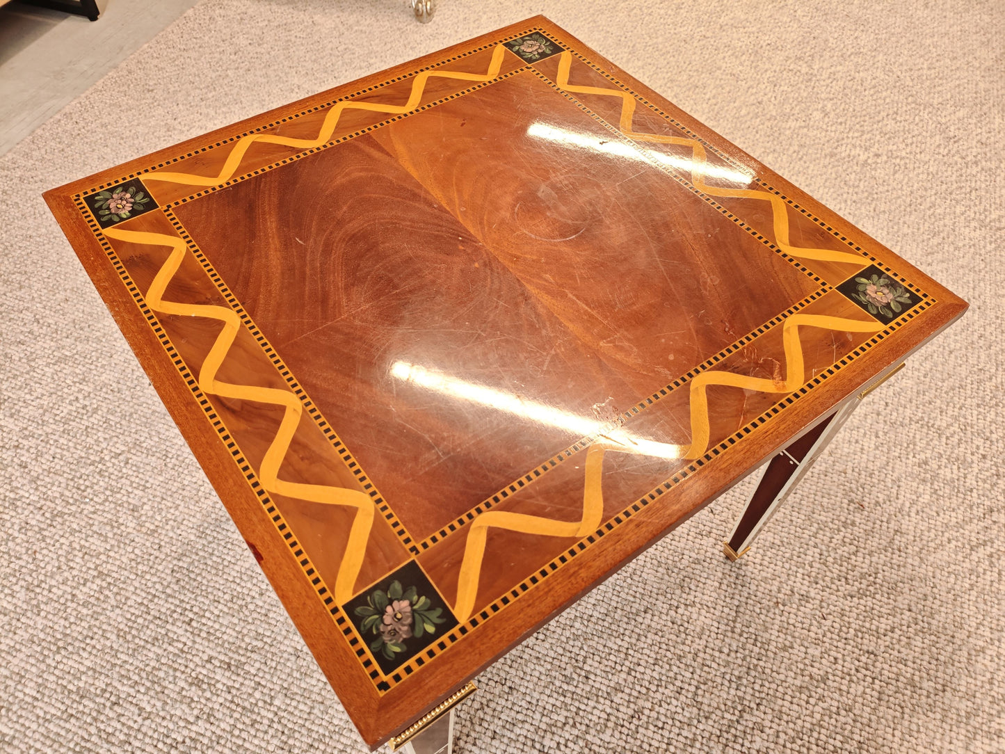 Intricately Inlayed Side Table