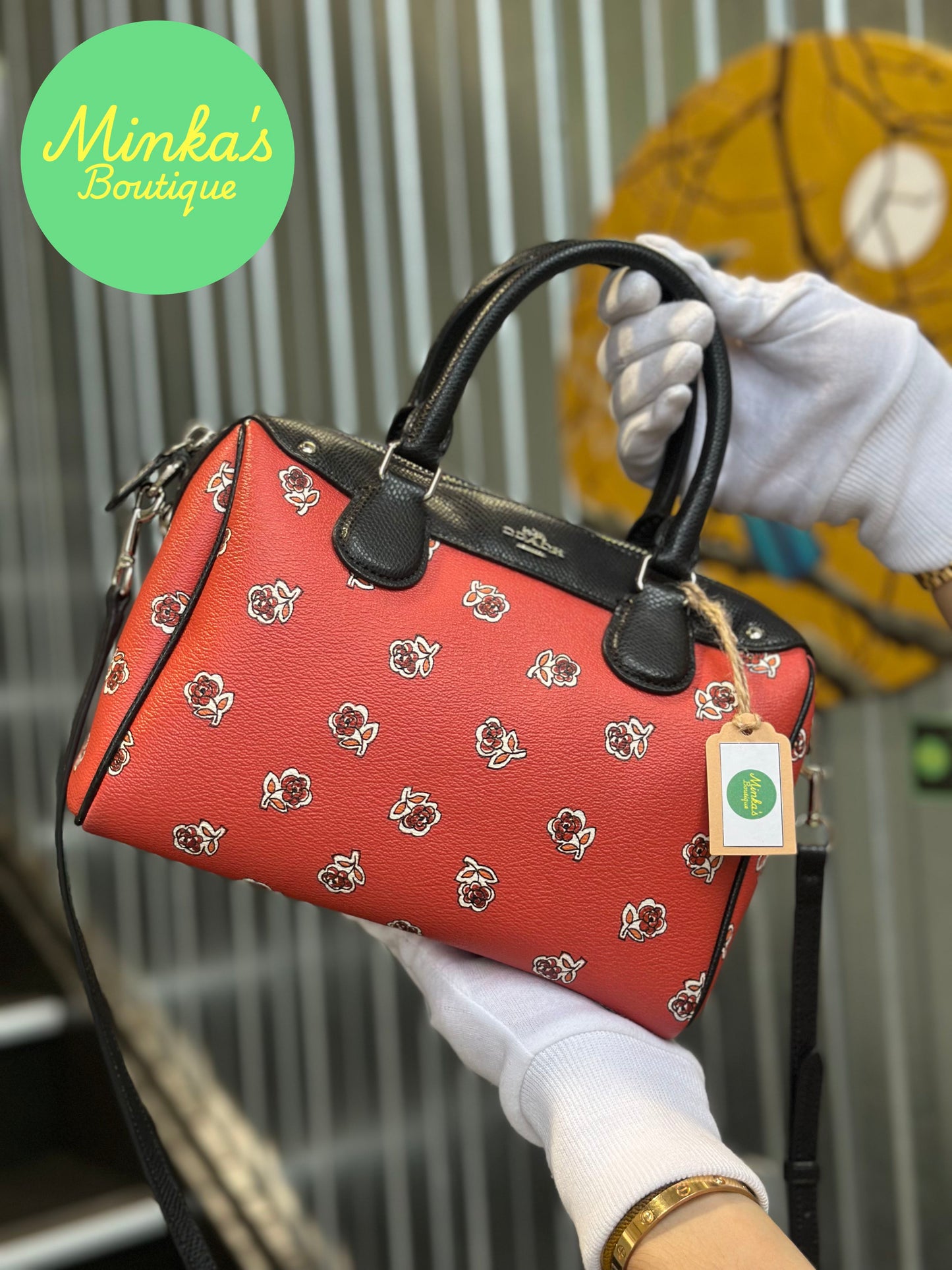 Coach Mini Bennett Satchel in Floral Print