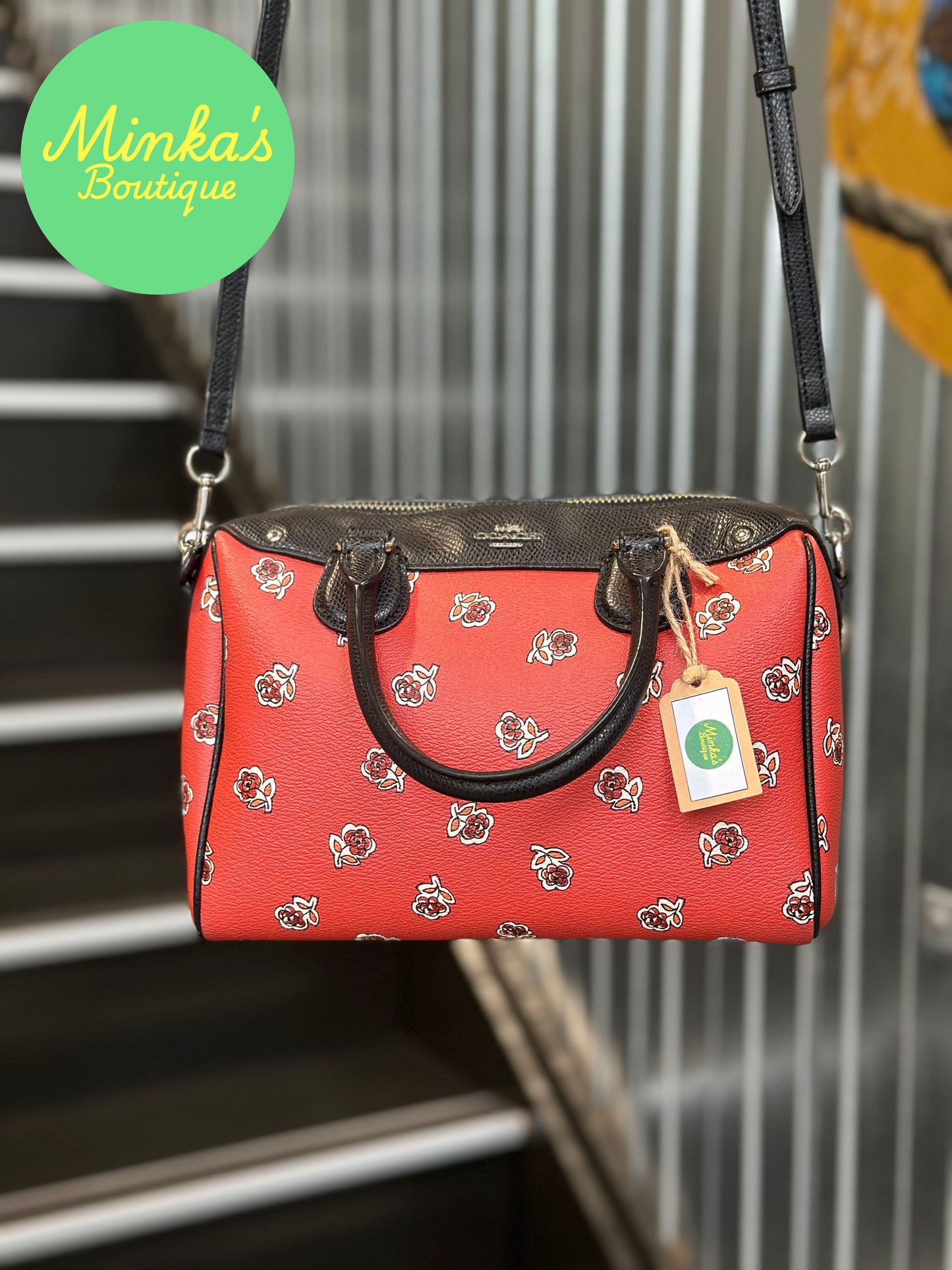 Coach Mini Bennett Satchel in Floral Print