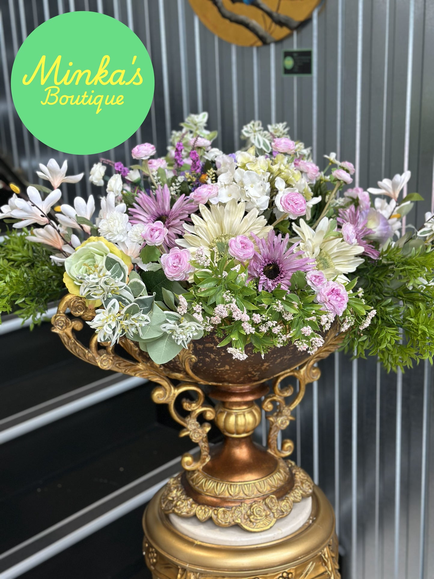 Large Ornate Planter Urn