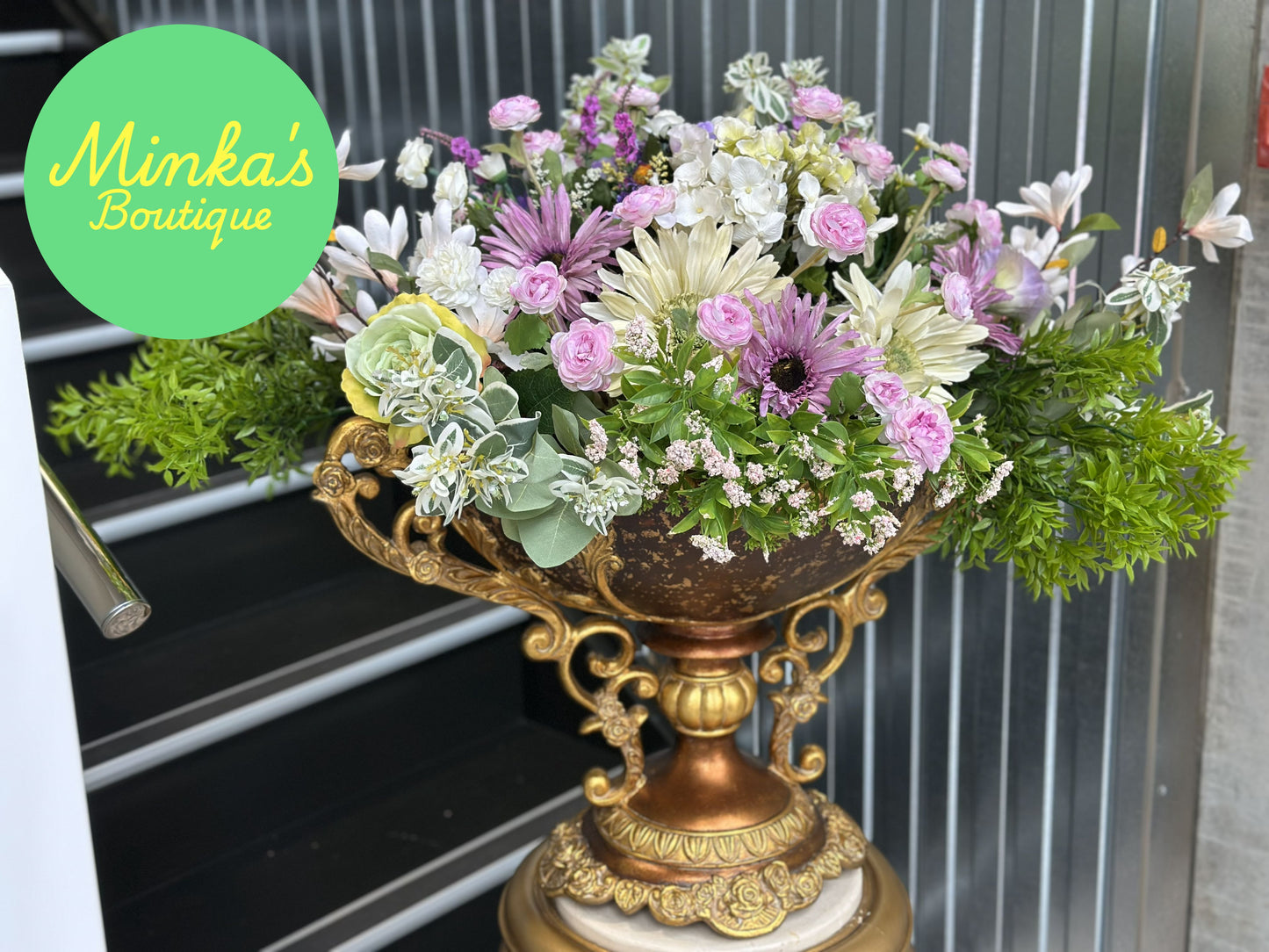 Large Ornate Planter Urn