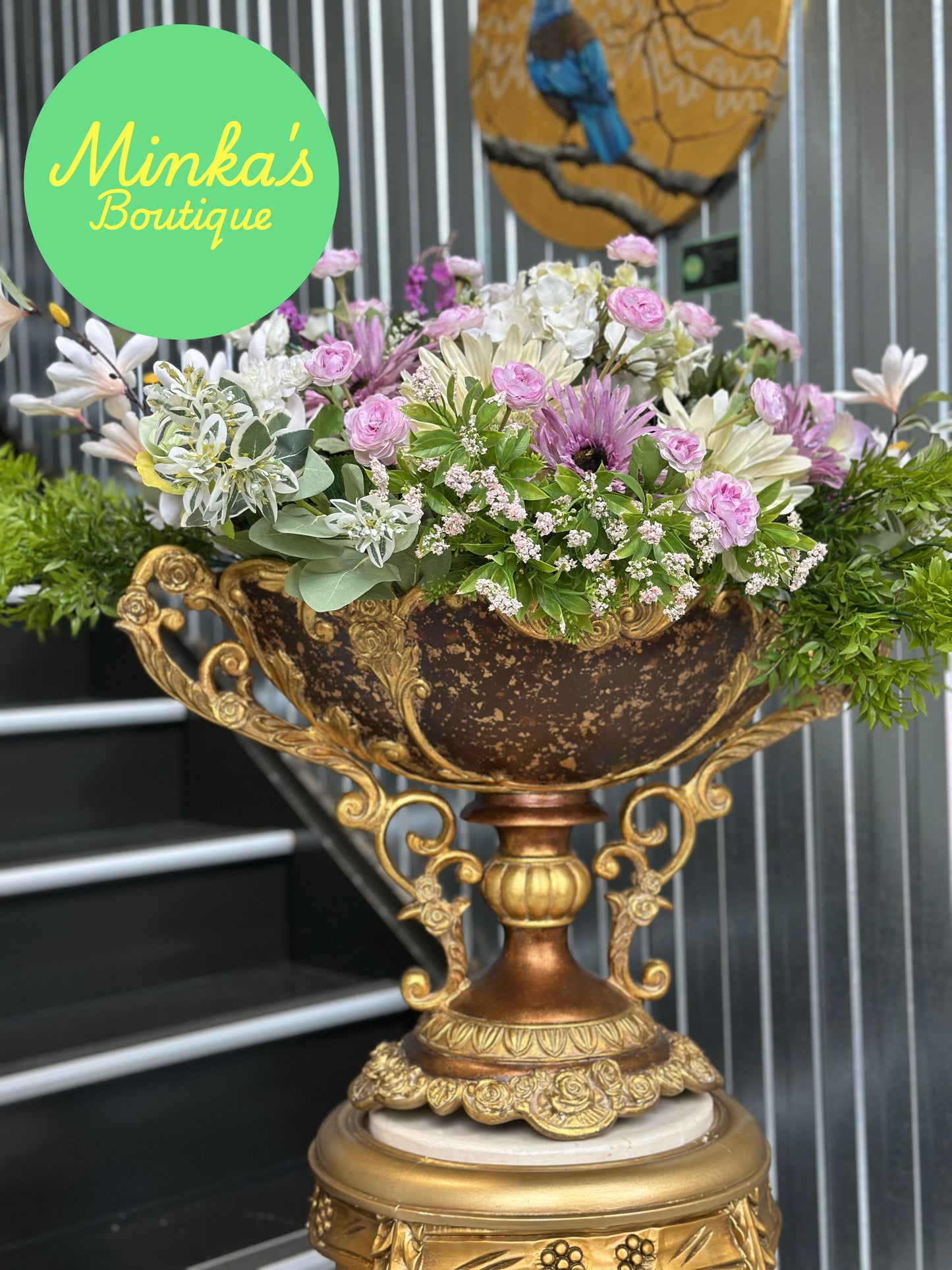 Large Ornate Planter Urn