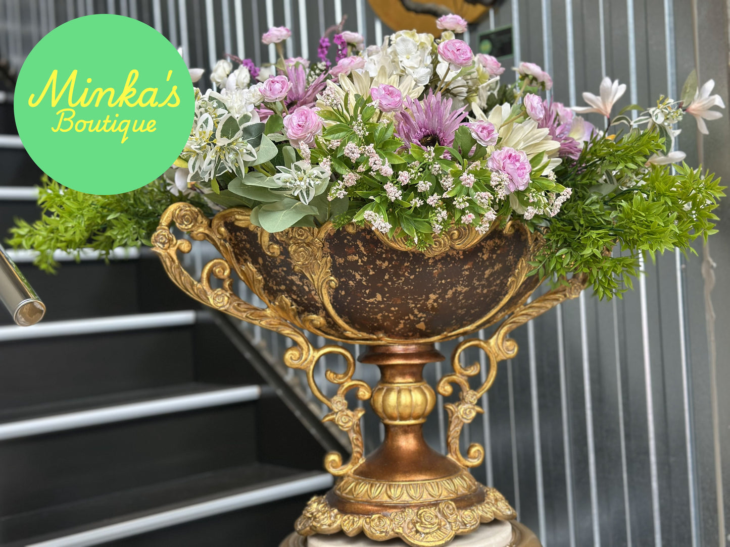 Large Ornate Planter Urn