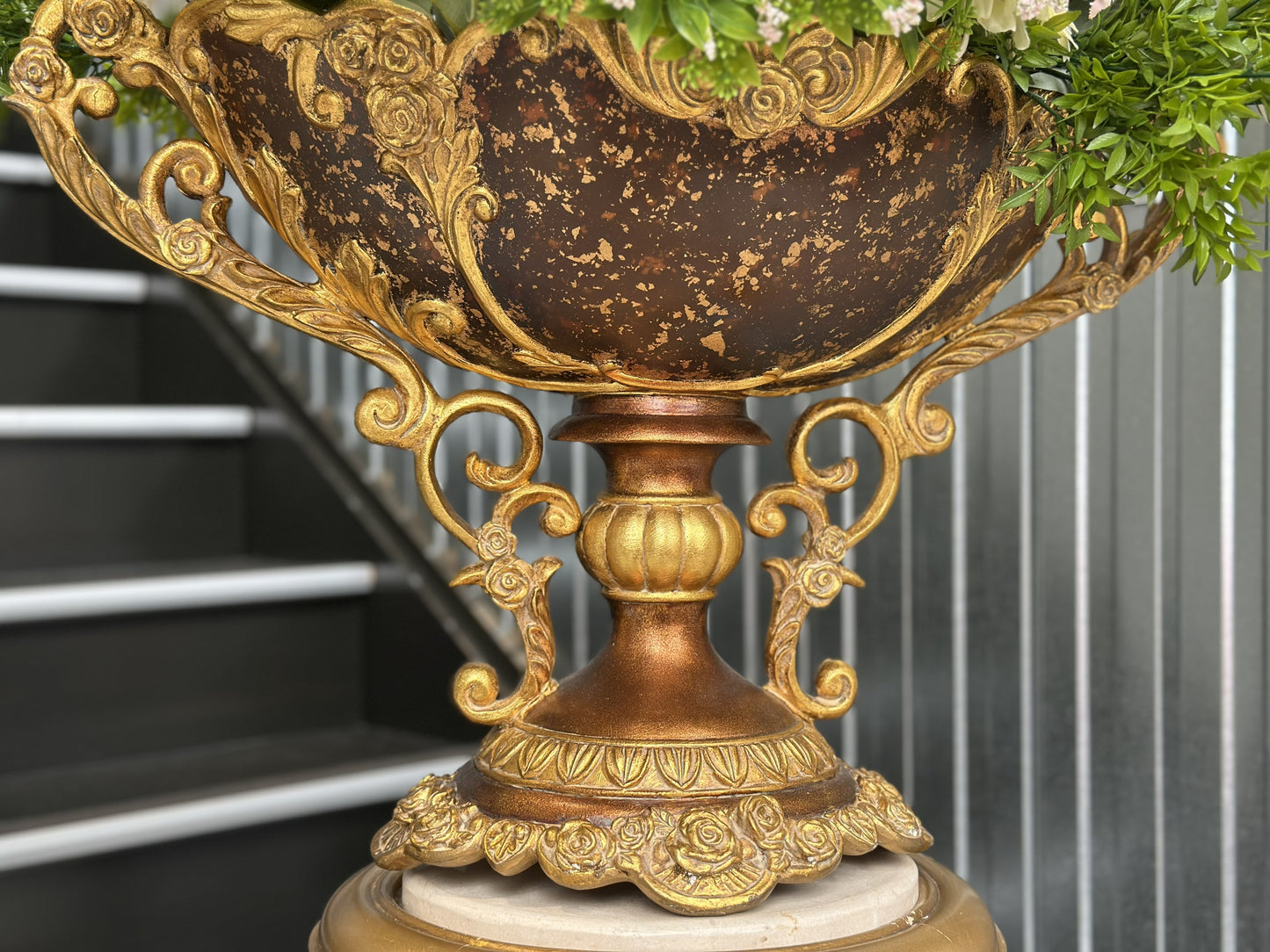 Large Ornate Planter Urn