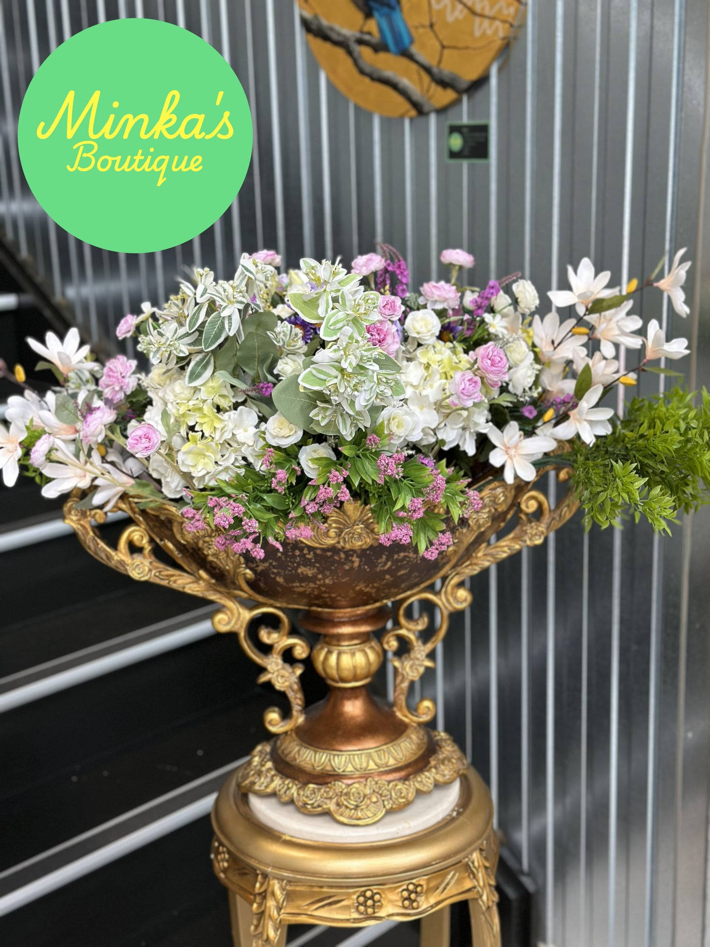 Large Ornate Planter Urn