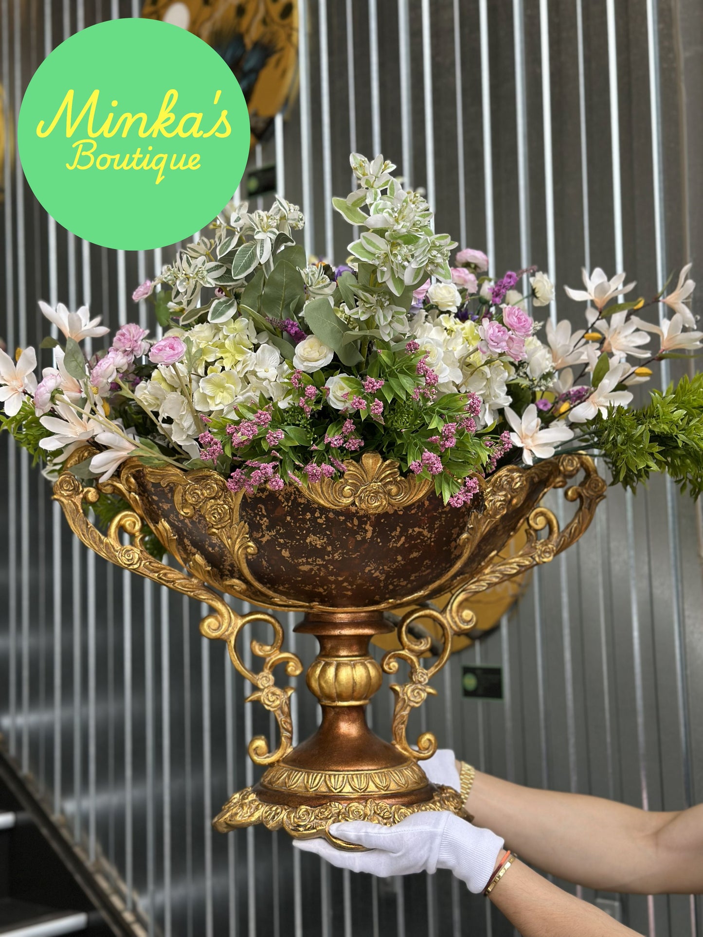 Large Ornate Planter Urn