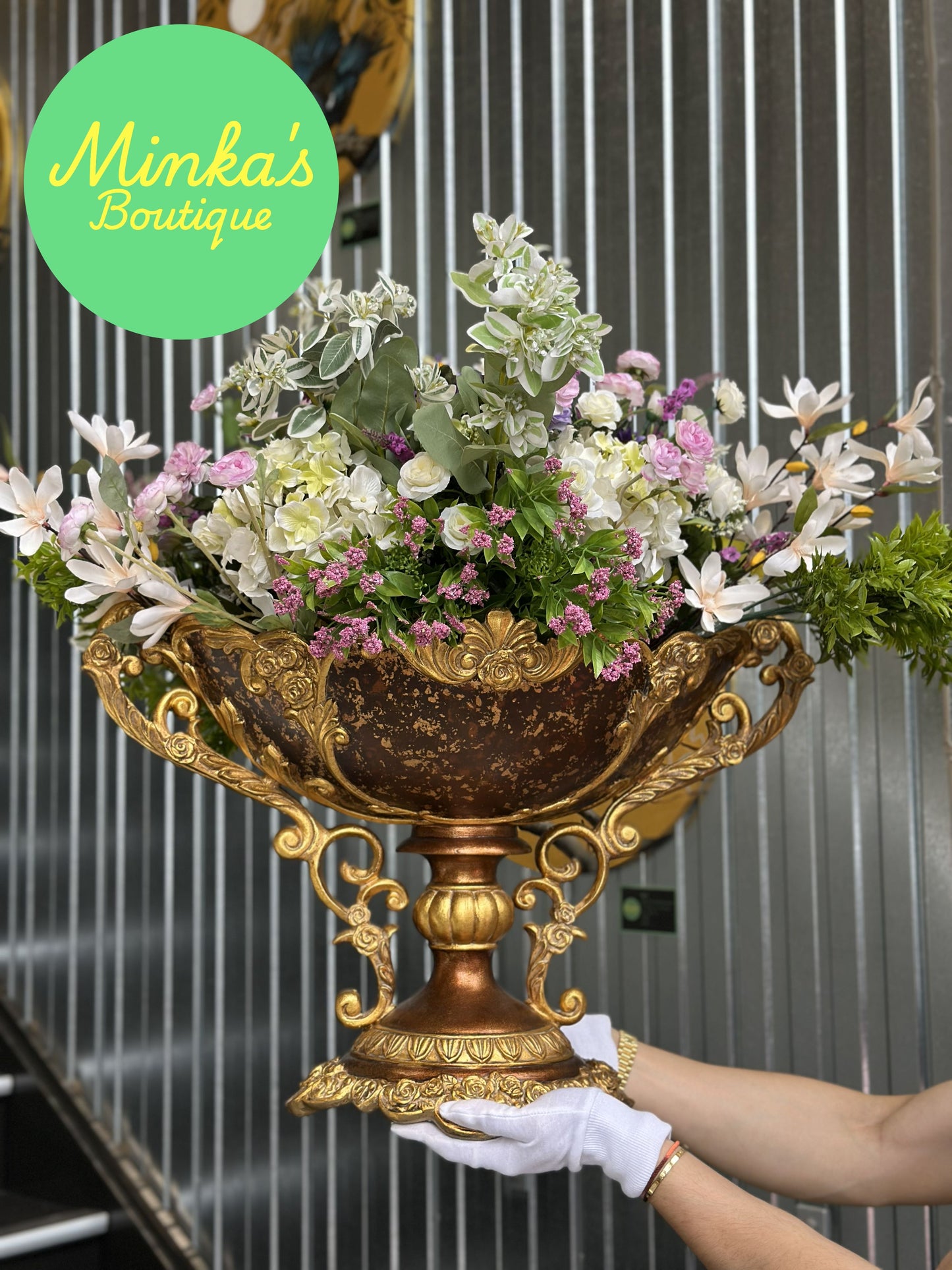 Large Ornate Planter Urn