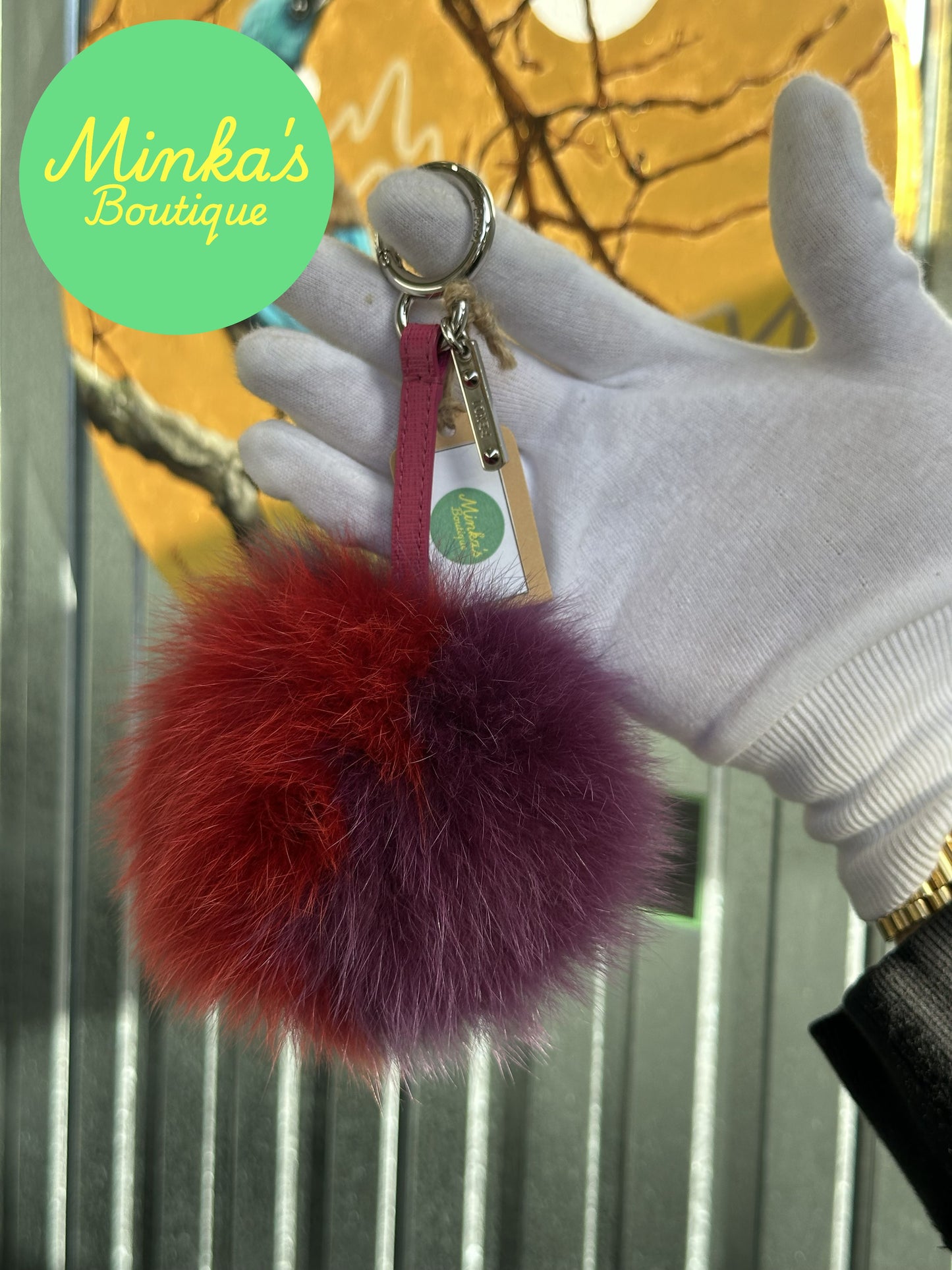 Fendi Fox Fur Pom Pom Key Charm