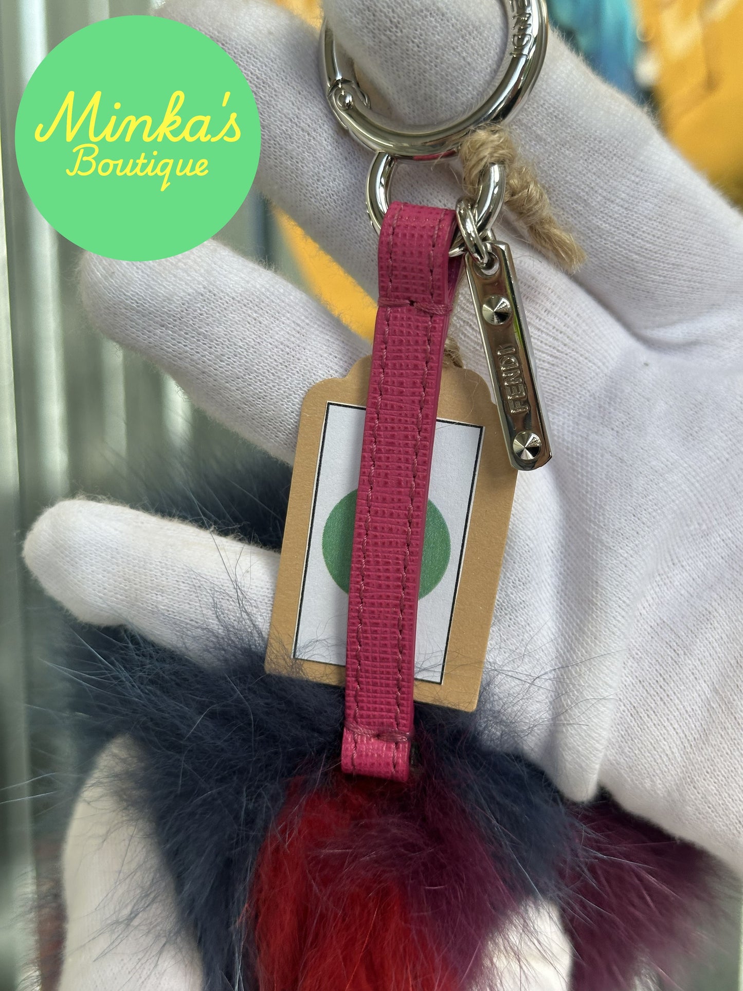 Fendi Fox Fur Pom Pom Key Charm