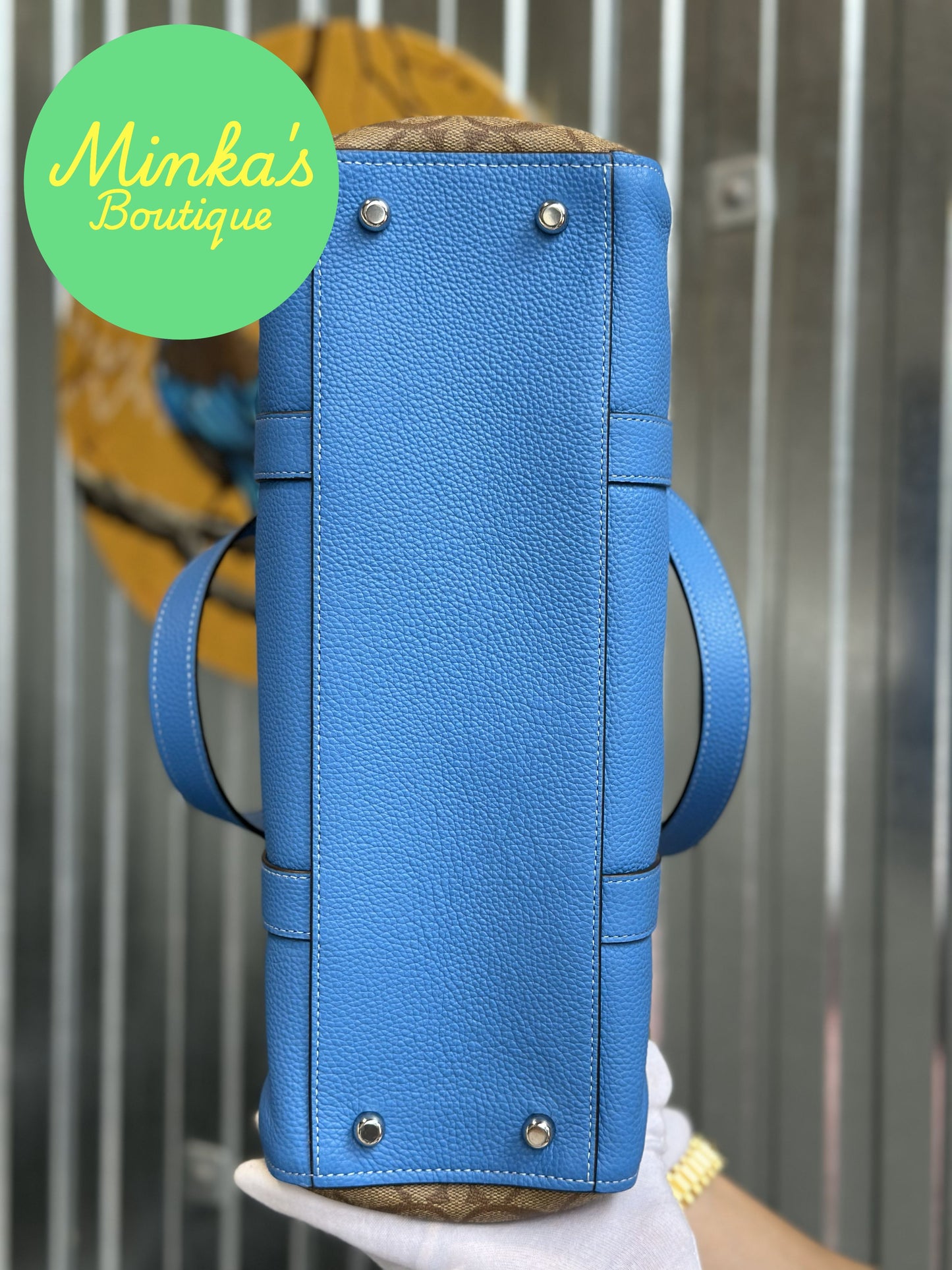 Coach Blue Leather Monogram