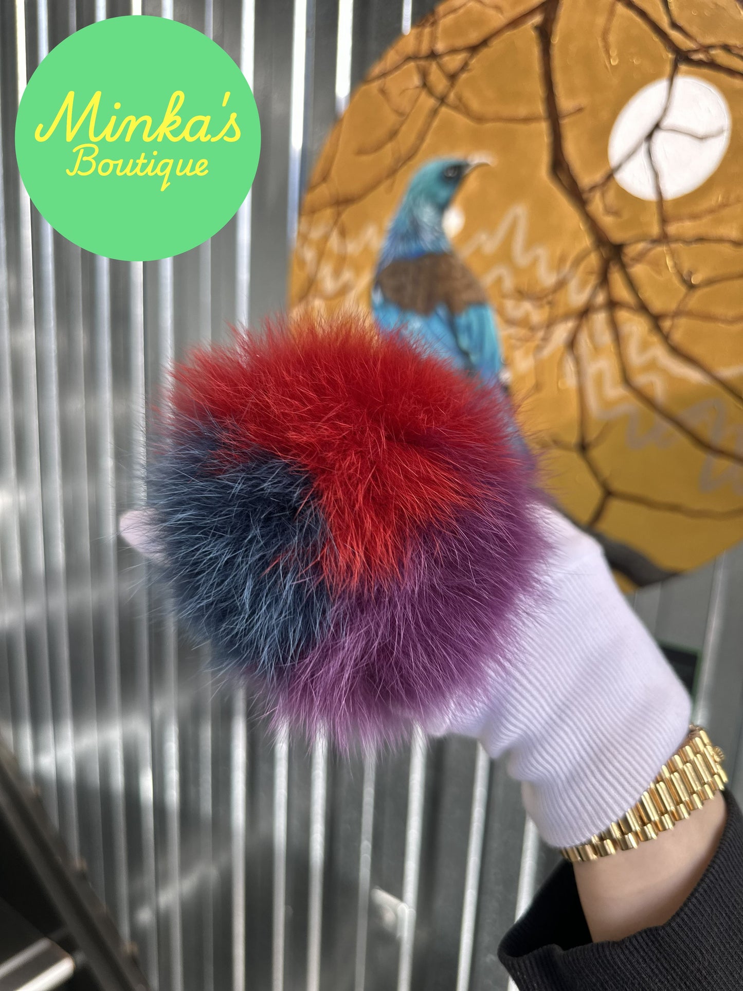 Fendi Fox Fur Pom Pom Key Charm