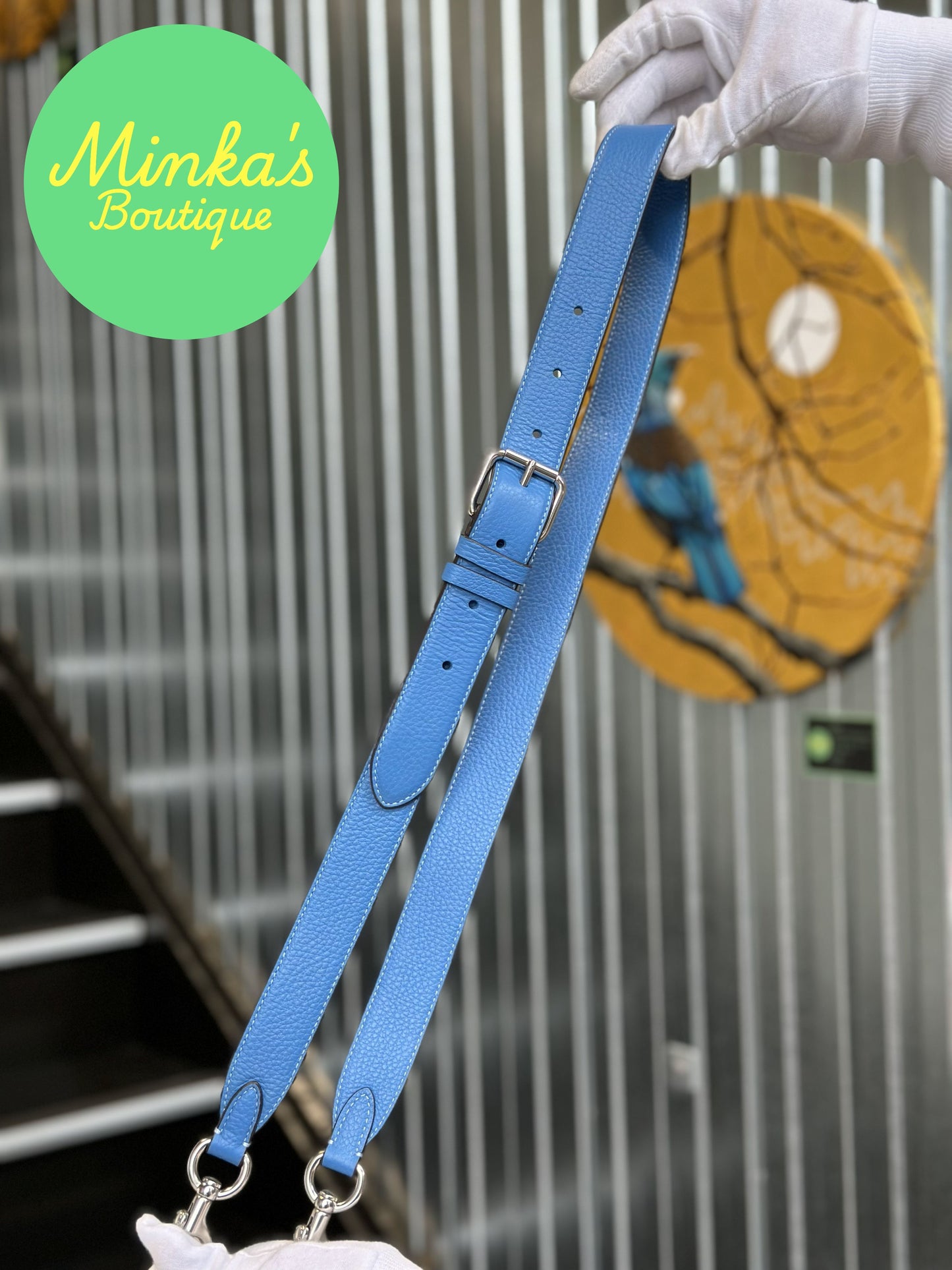 Coach Blue Leather Monogram