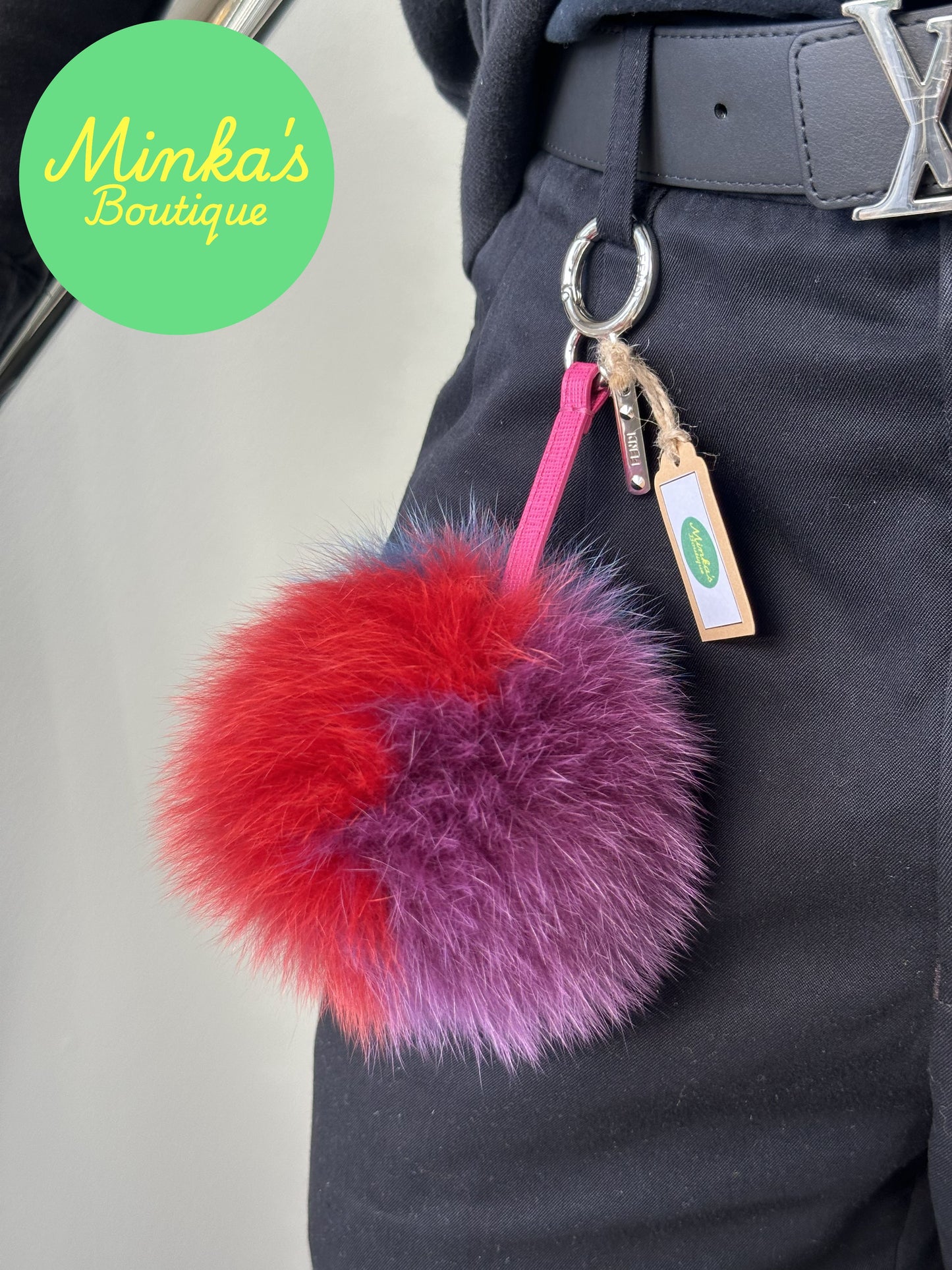 Fendi Fox Fur Pom Pom Key Charm