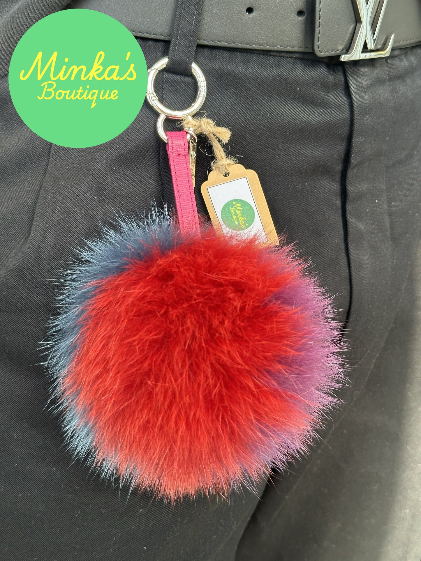 Fendi Fox Fur Pom Pom Key Charm