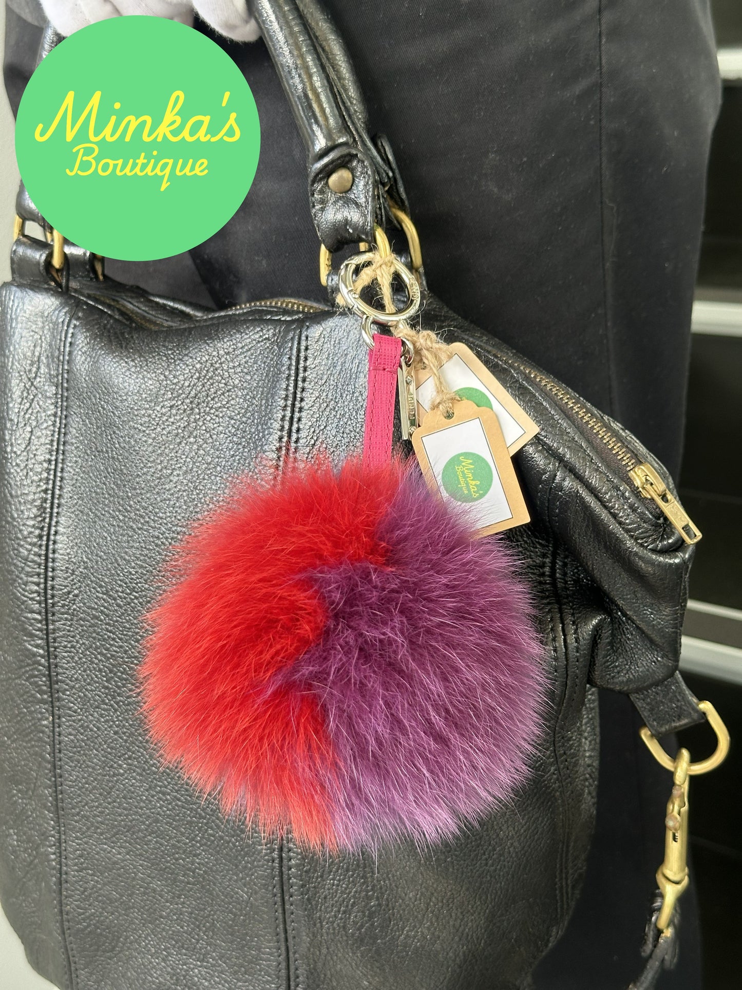 Fendi Fox Fur Pom Pom Key Charm