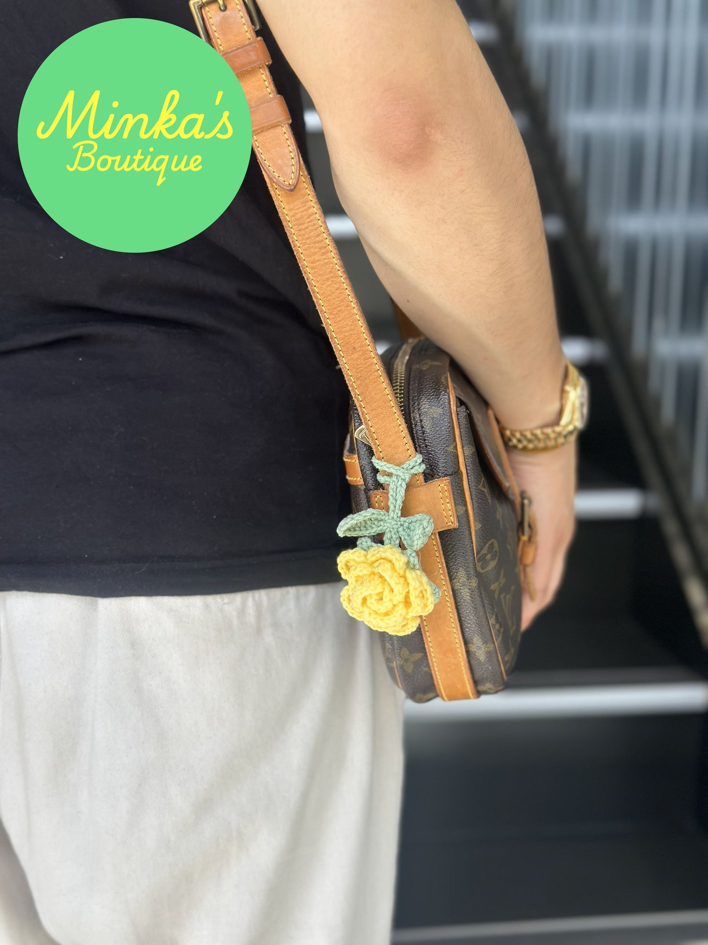 Rose Bag Charm - Various colours